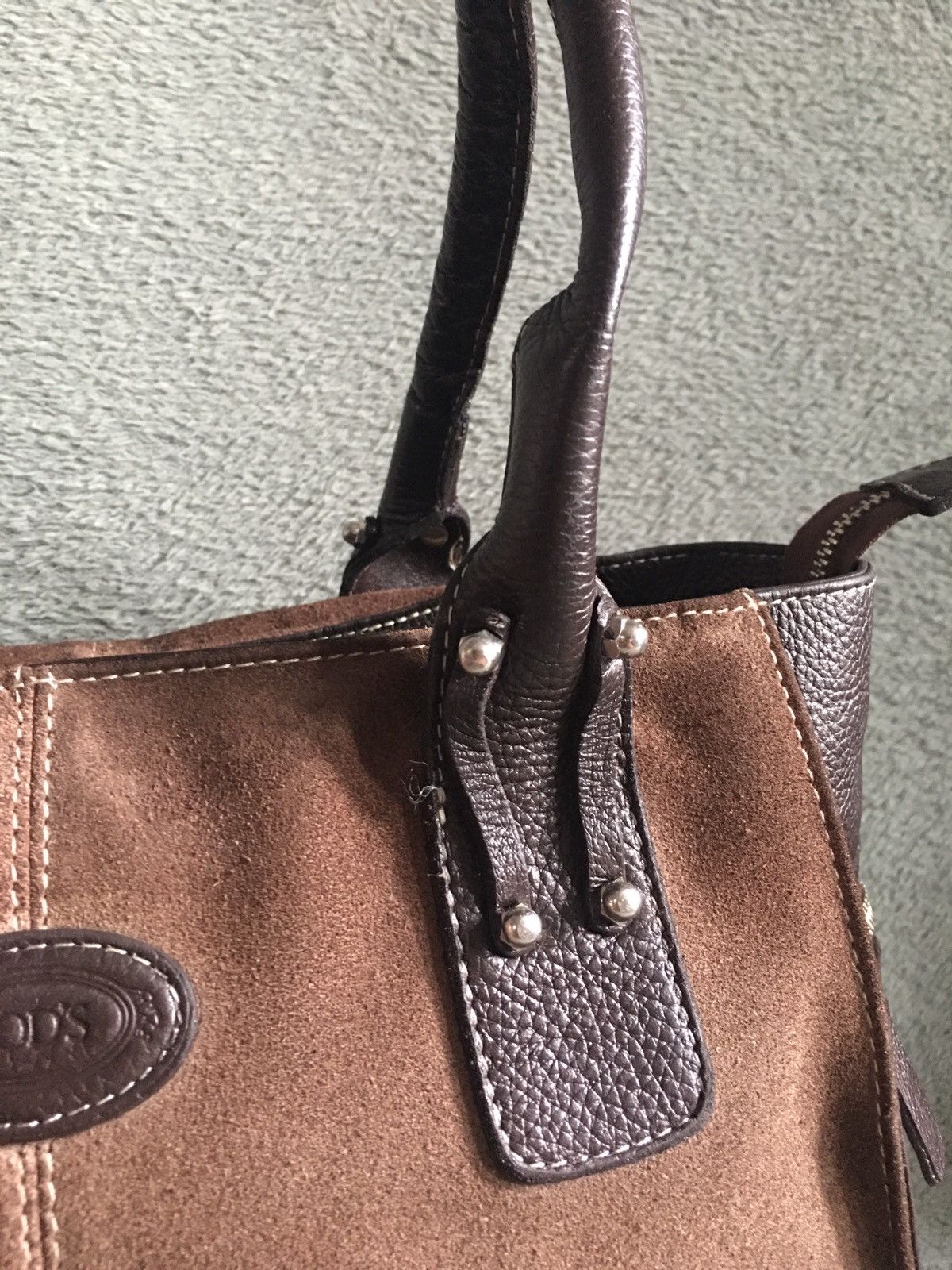 Tod's TOD’S Brown Suede Leather Handbag ShoulderTote Bag Size ONE SIZE - 4 Thumbnail