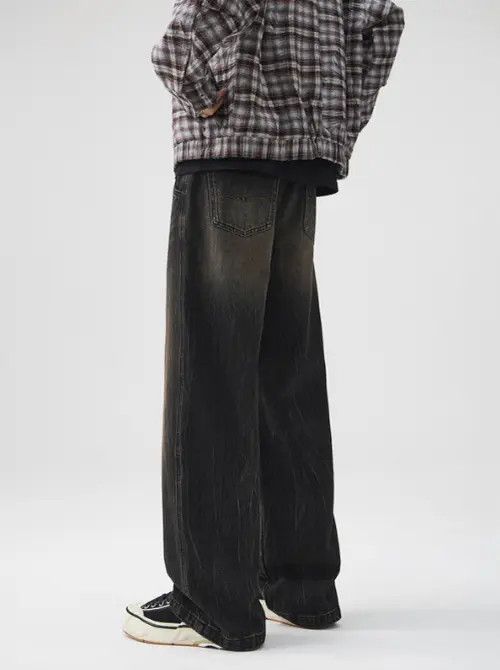 VIBE Vintage washed distressed whisker loose fit American jeans Size US 32 / EU 48 - 5 Thumbnail