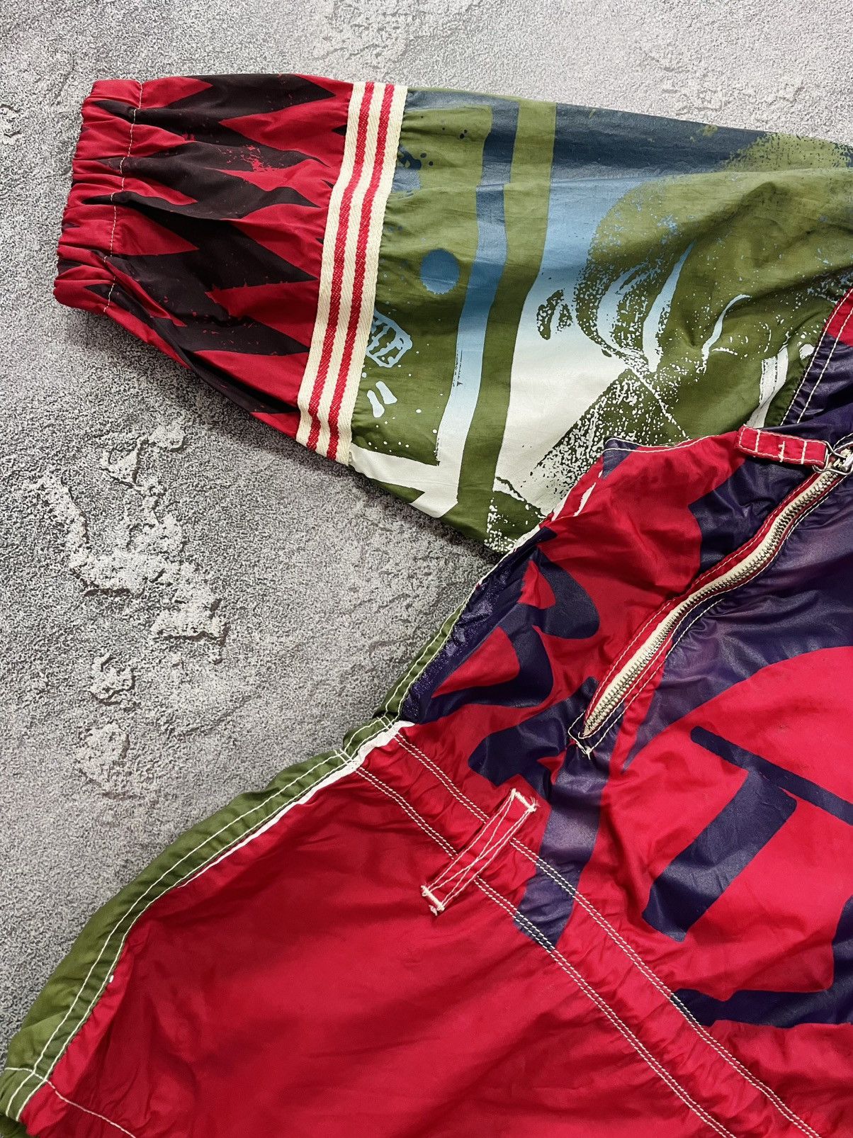 JET SET Vintage 90’s JET SET Nylon Multi Colour Half Zip Ski Jacket Size US XL / EU 56 / 4 - 9 Thumbnail