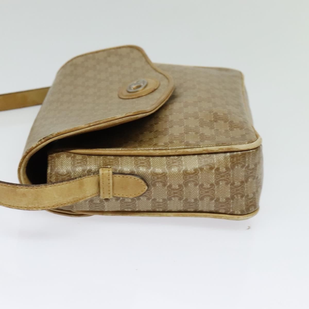 Celine CELINE Macadam Canvas Shoulder Bag Pvc Beige Gold Size ONE SIZE - 4 Thumbnail
