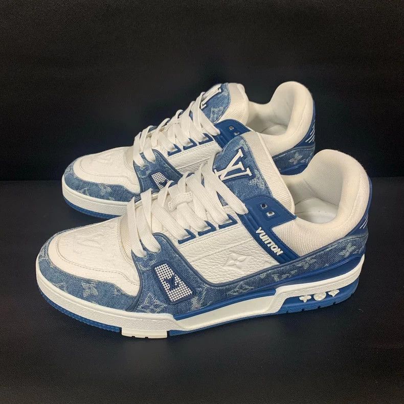 Louis Vuitton Louis Vuitton Trainer Blue Denim Sneakers - dmc Size US 8 / EU 41 - 1 Thumbnail