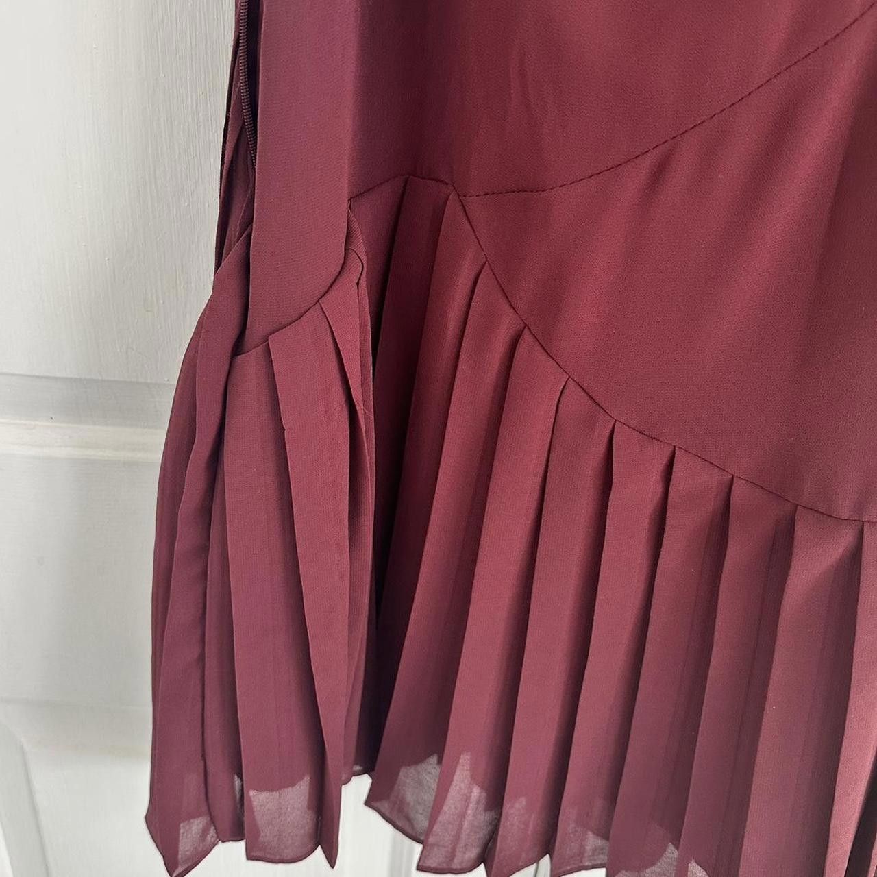Designer Lauren Conrad Women's Burgundy and Red Dress Size XS / US 0-2 / IT 36-38 - 3 Thumbnail