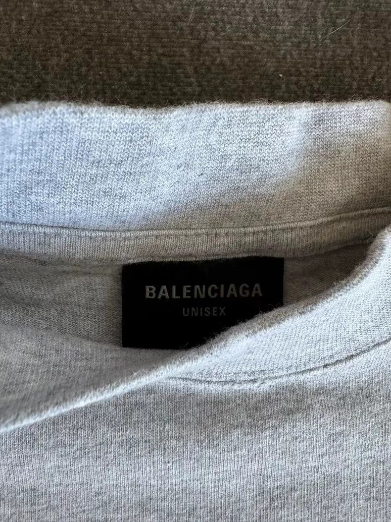 Balenciaga Balenciaga Grey Be Kind patch to make old short sleeves Size US S / EU 44-46 / 1 - 3 Thumbnail