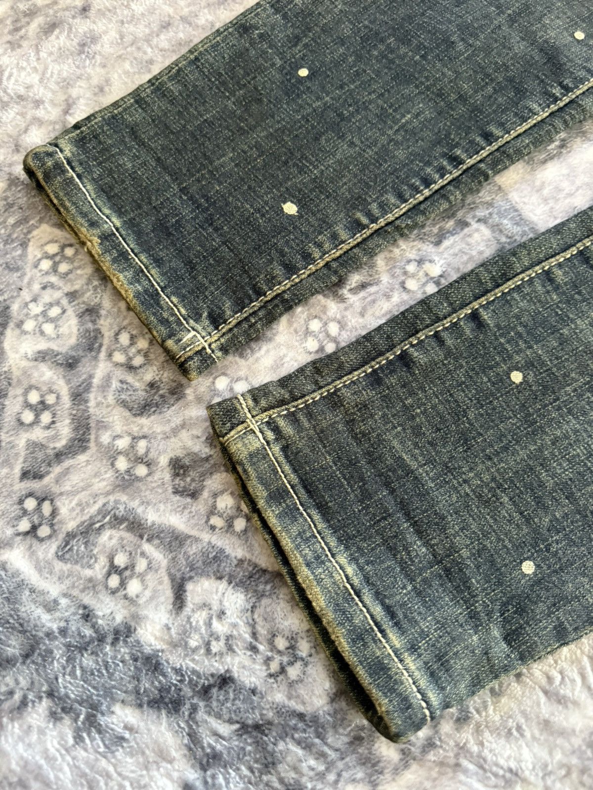 Hysteric Glamour Semantic Design Japan Mud Wash Distressed Tapered Jeans Size US 30 / EU 46 - 7 Thumbnail
