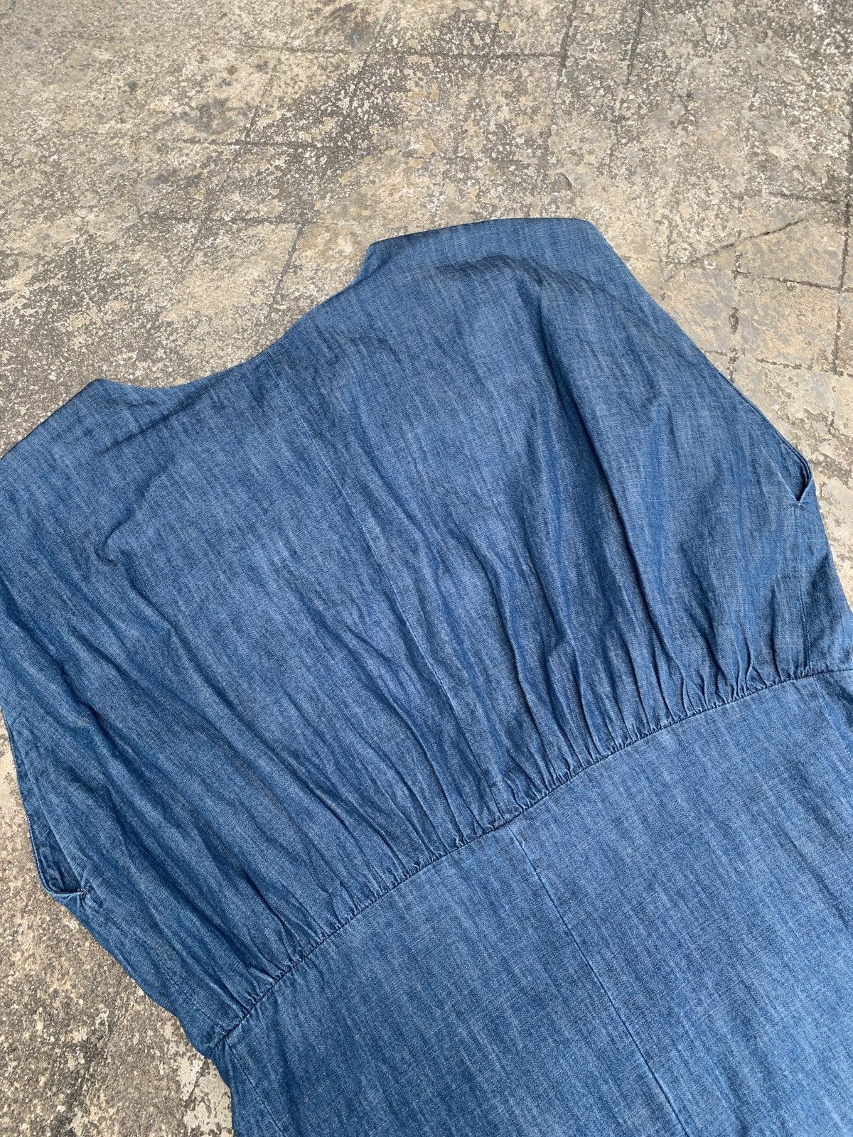 Japanese Brand Mar Entreprises Jeans Blue Tie Puff Big Dress Size ONE SIZE - 8 Thumbnail