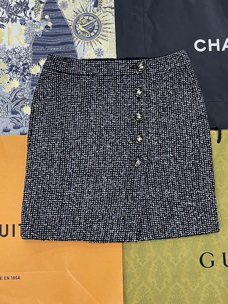 Chanel Chanel 23P colorful tweed knitted skirt Size 25" / US 0 / IT 36 - 1 Thumbnail