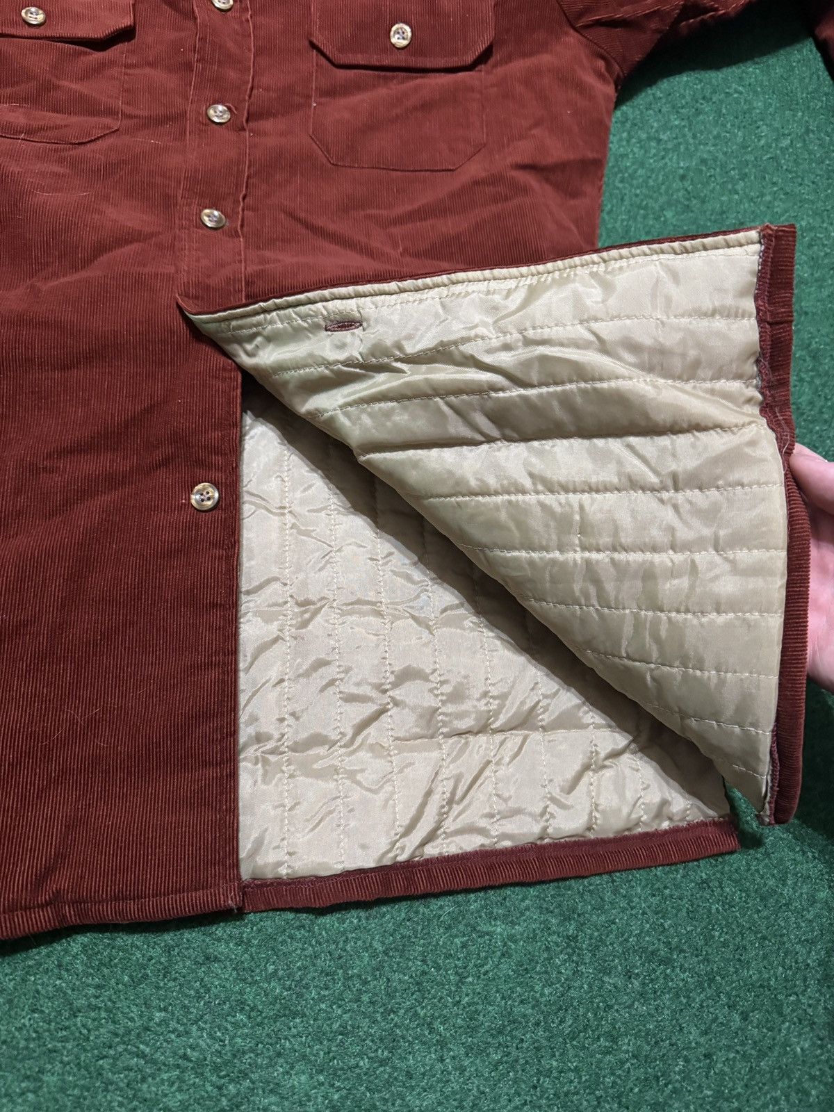 Vintage Vintage 80s Corduroy Button Down Quilted Small 20x30 Shirt Size US S / EU 44-46 / 1 - 4 Thumbnail
