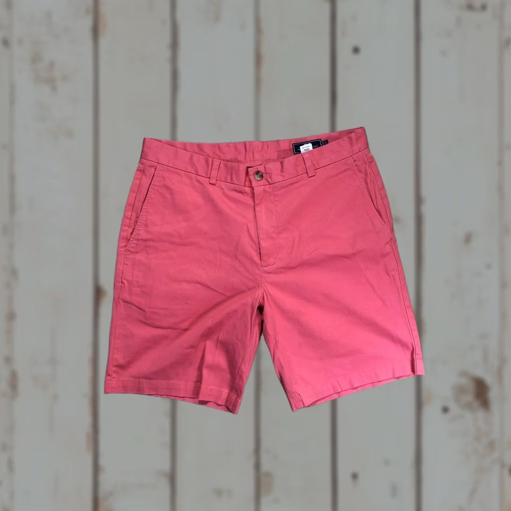 Vineyard Vines Vineyard Vines Shorts Mens 35 Pink Stretch Flat Front Chino 9 Inseam Summer Mens Size US 35 - 1 Thumbnail
