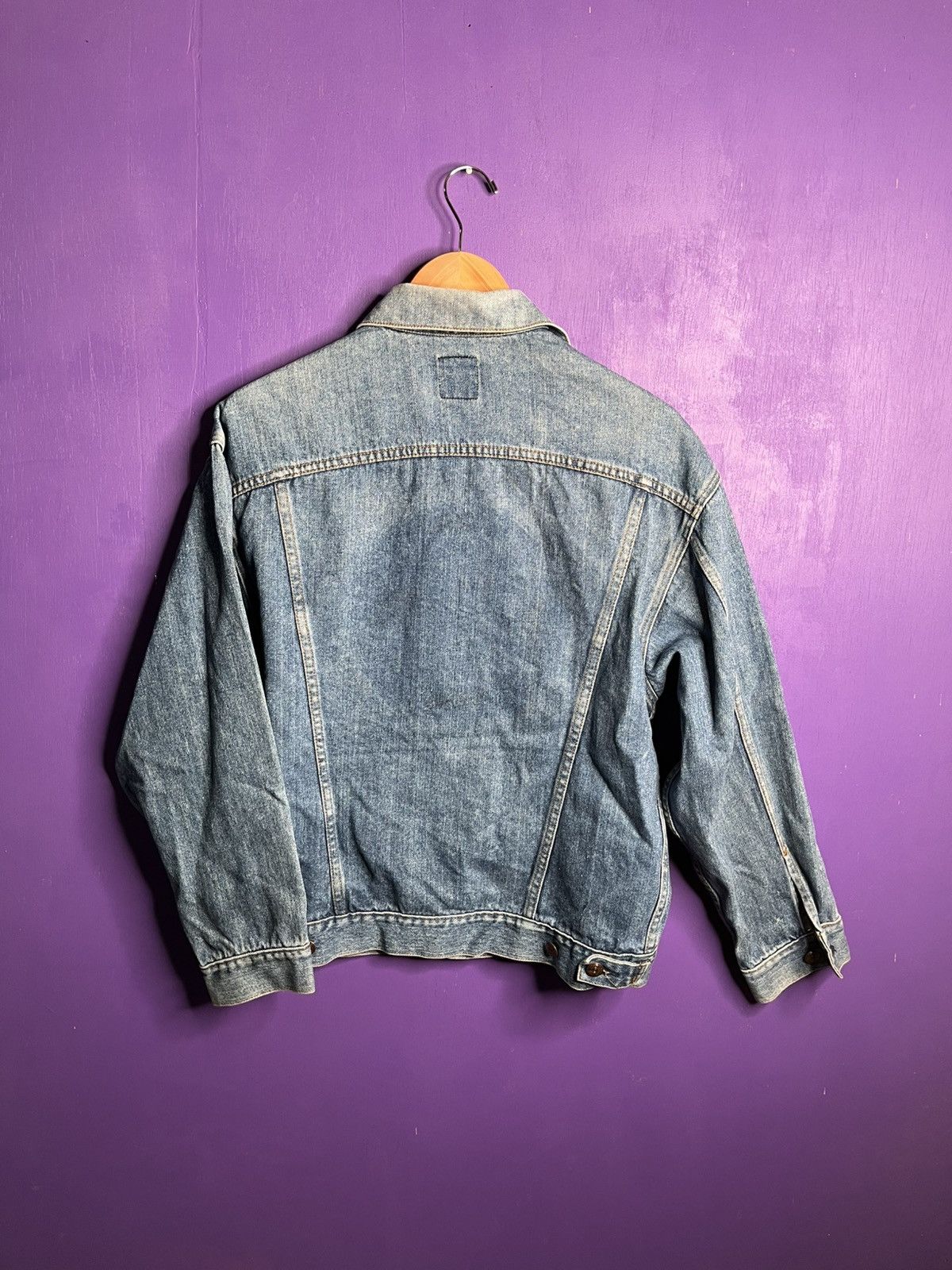 The Rolling Stones × Vintage Vintage 1989 Rolling Stones flag patch denim jacket Size US M / EU 48-50 / 2 - 2 Thumbnail