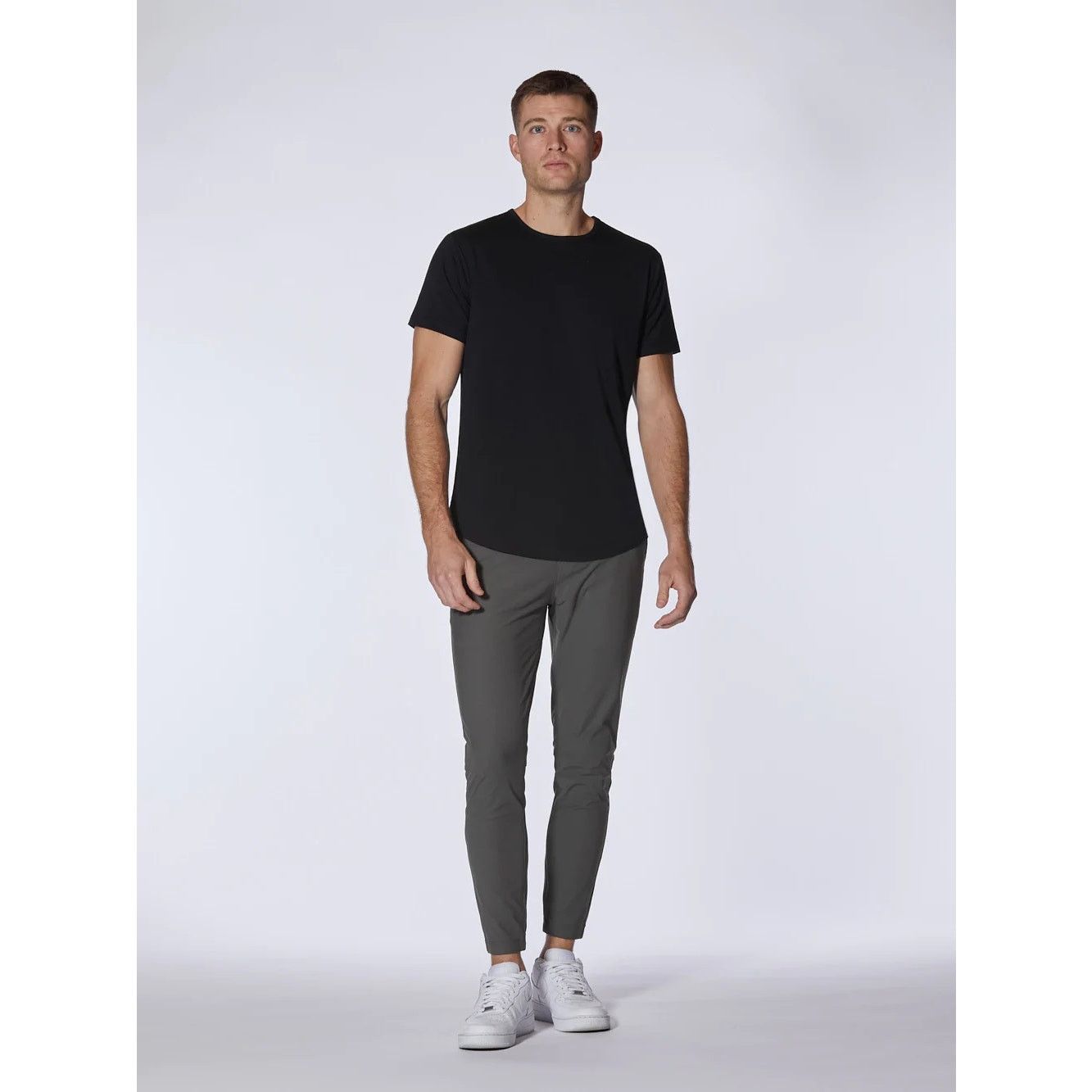 Other Cuts Clothing Men's Curve Hem Crew Neck Tee T-Shirt - Black Size US XL / EU 56 / 4 - 6 Thumbnail