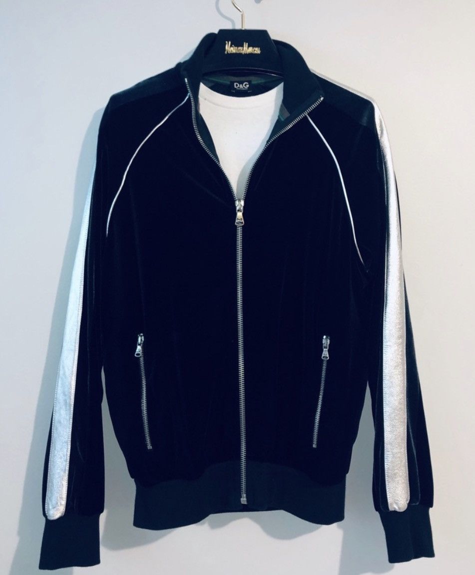 Dolce & Gabbana Dolce & Gabbana Velour Zip up Sweatshirt Size US S / EU 44-46 / 1 - 1 Thumbnail