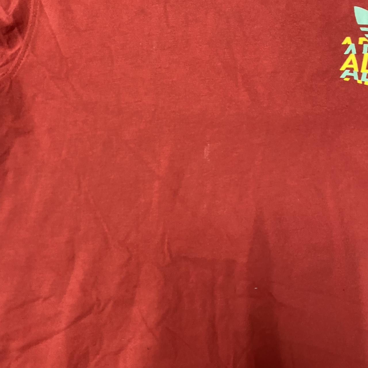 Adidas Burgundy Adidas tee with green and yellow logo #streetwear Size US S / EU 44-46 / 1 - 3 Thumbnail