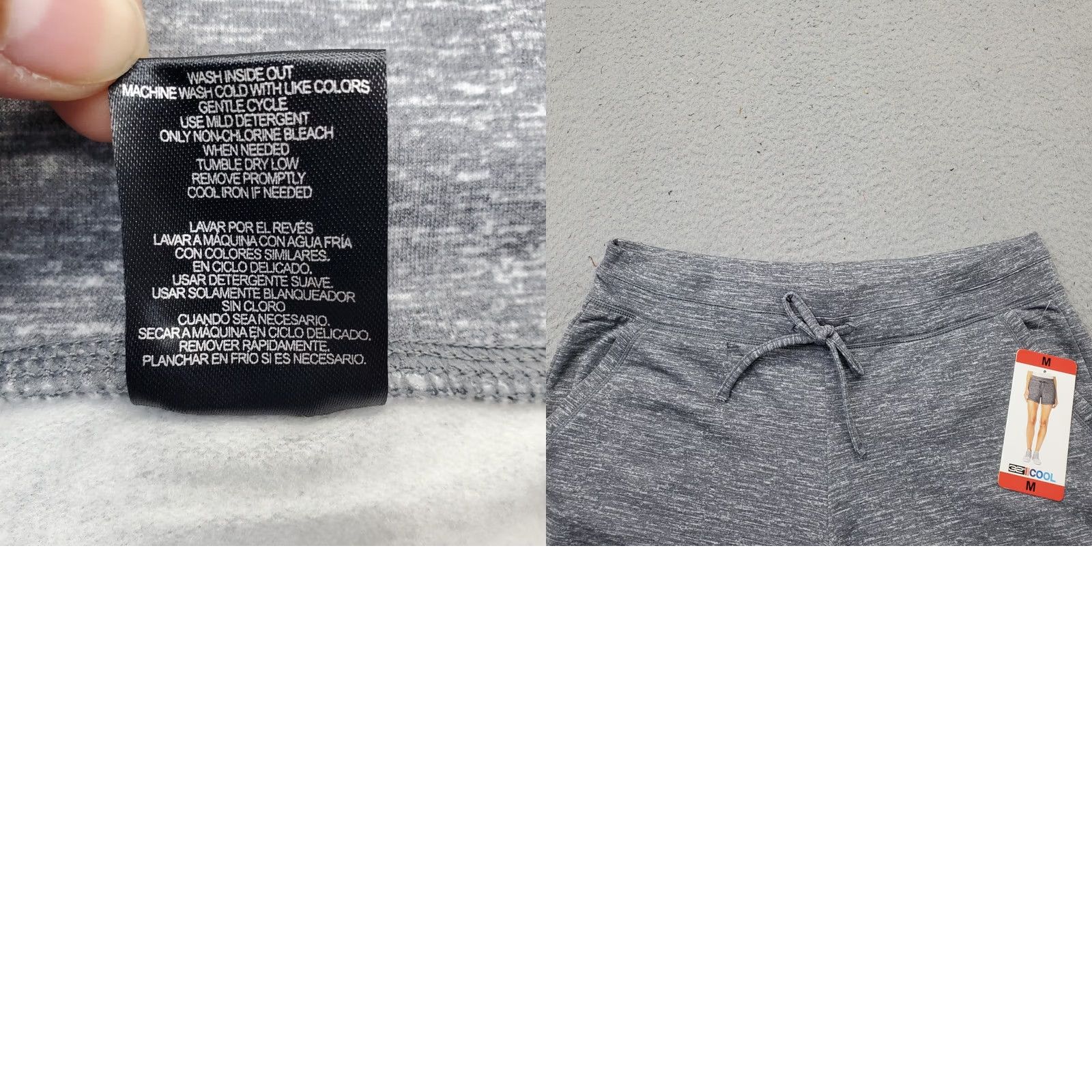 Vintage 32 Degree Cool Fleece Shorts Womens M Gray Stretch Drawstring Pockets -- Adult Womens, Regular, Summer, Activewear Size 32" / US 10 / IT 46 - 8 Thumbnail