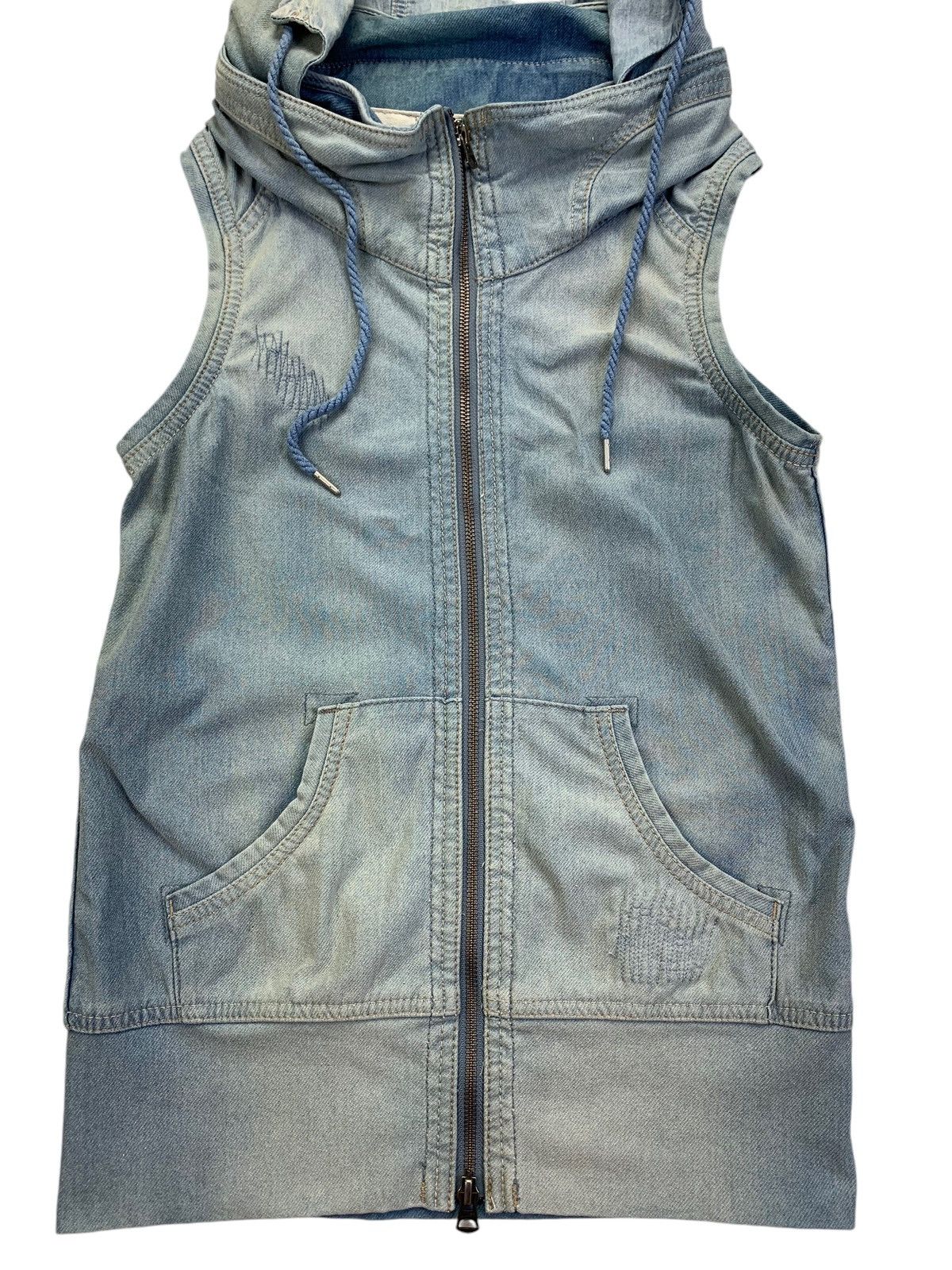 GOA Y2K 2000’s GOA Bono Hooded Vest Denim Size US S / EU 44-46 / 1 - 2 Thumbnail