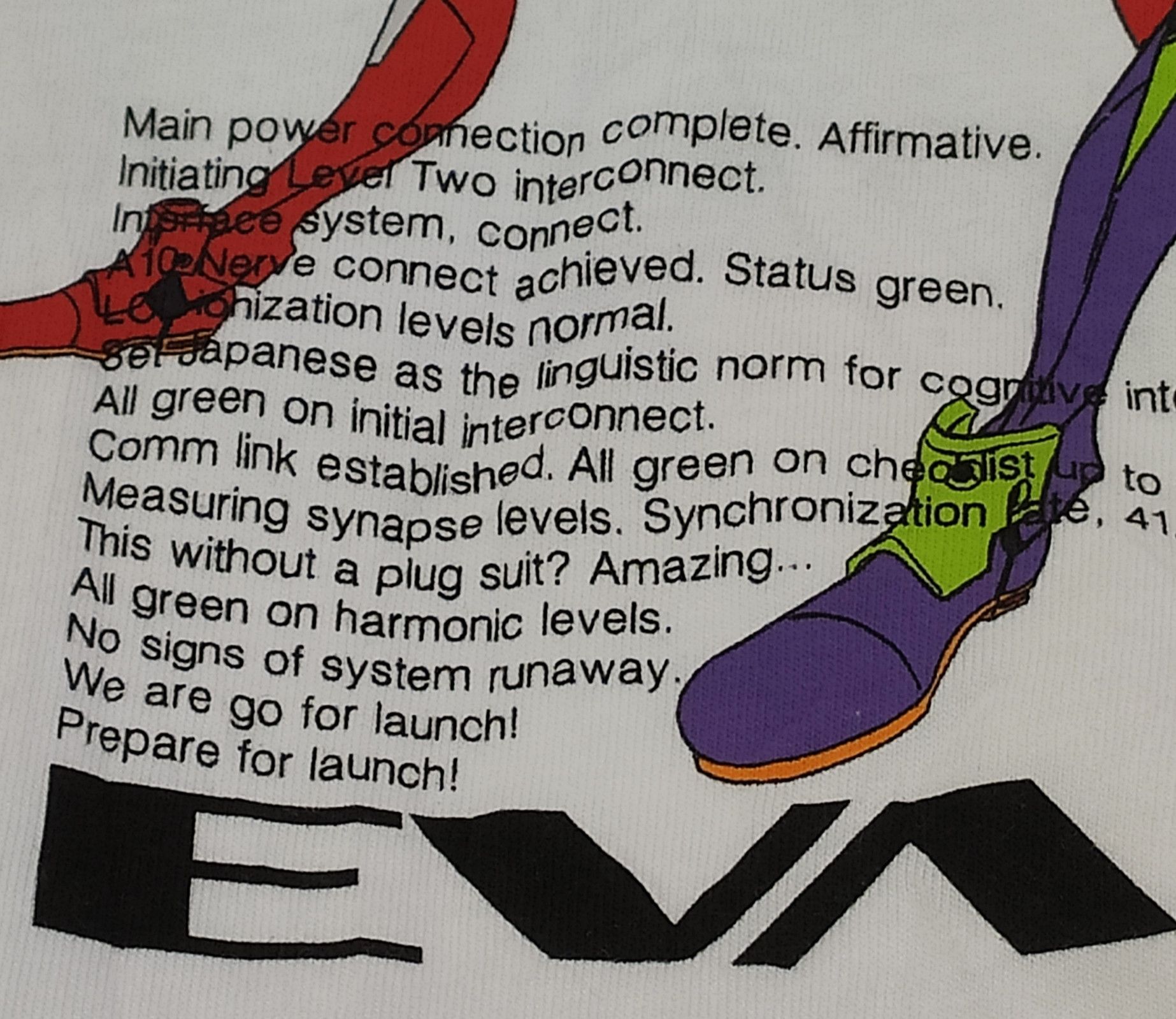 Anime Neon Genesis Evangelion Uniqlo T-shirt XXL fits XL Size US XXL / EU 58 / 5 - 7 Thumbnail
