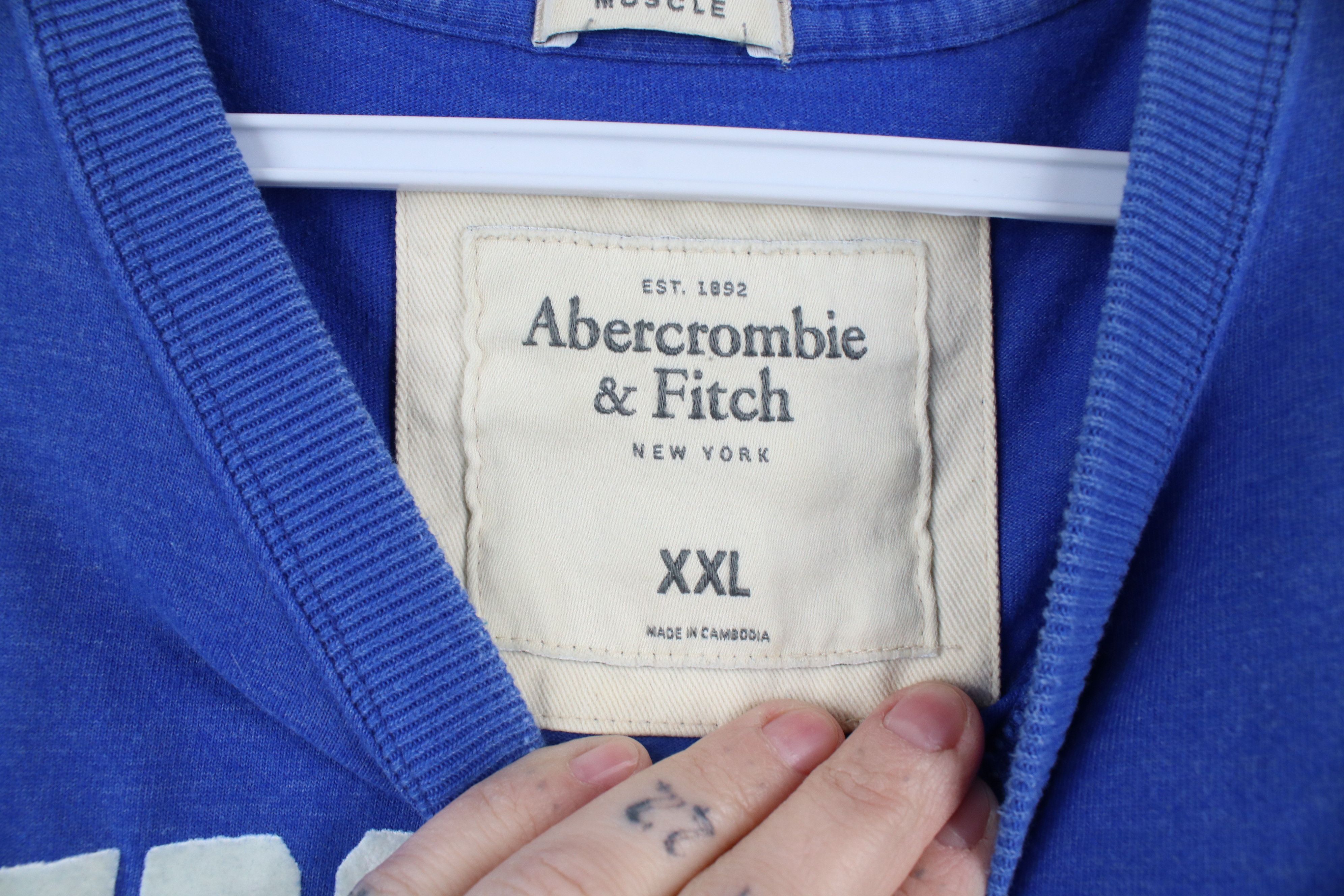Abercrombie & Fitch × Vintage Vintage Y2K Abercrombie & Fitch Spell Out Lacrosse T-Shirt Size US XXL / EU 58 / 5 - 7 Thumbnail