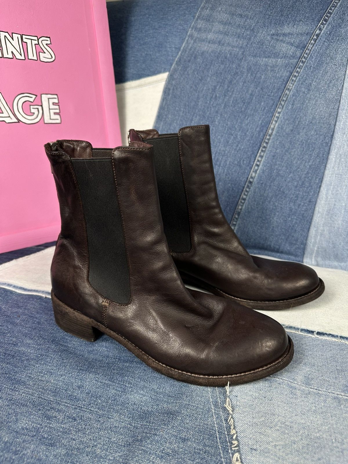 Officine Creative Officine Creative Chelsea Ankle Boots Brown Leather Zip Size US 7 / IT 37 - 2 Thumbnail