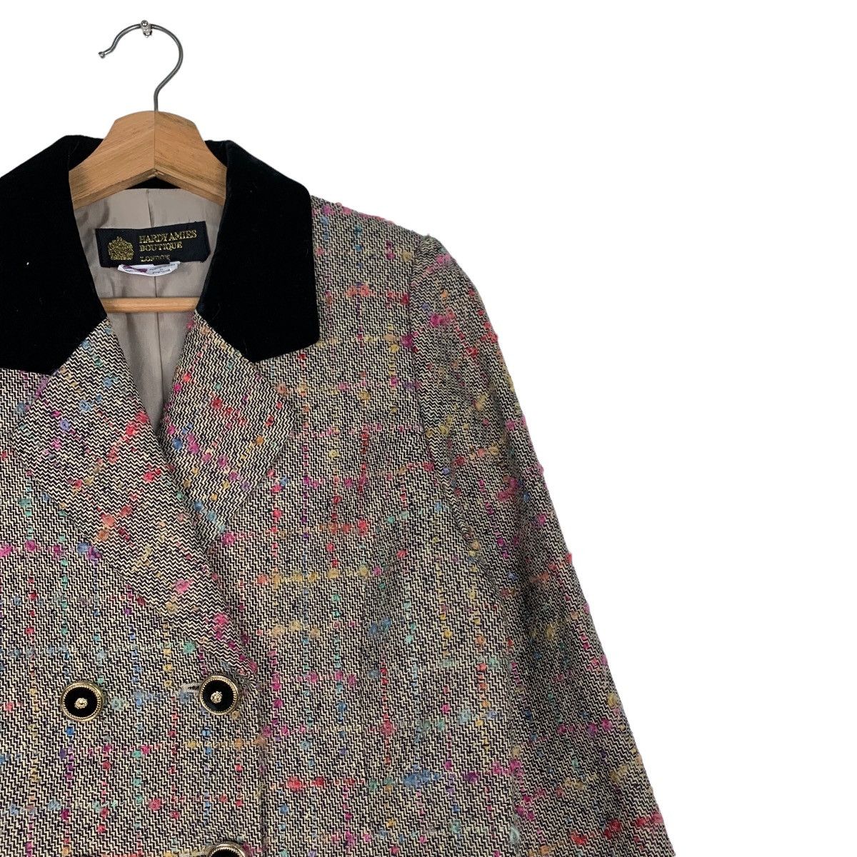 Hardy Amies HARDY AMIES Boutique Double Breasted Tweed Jacket #0393-C18 Size M / US 6-8 / IT 42-44 - 5 Thumbnail