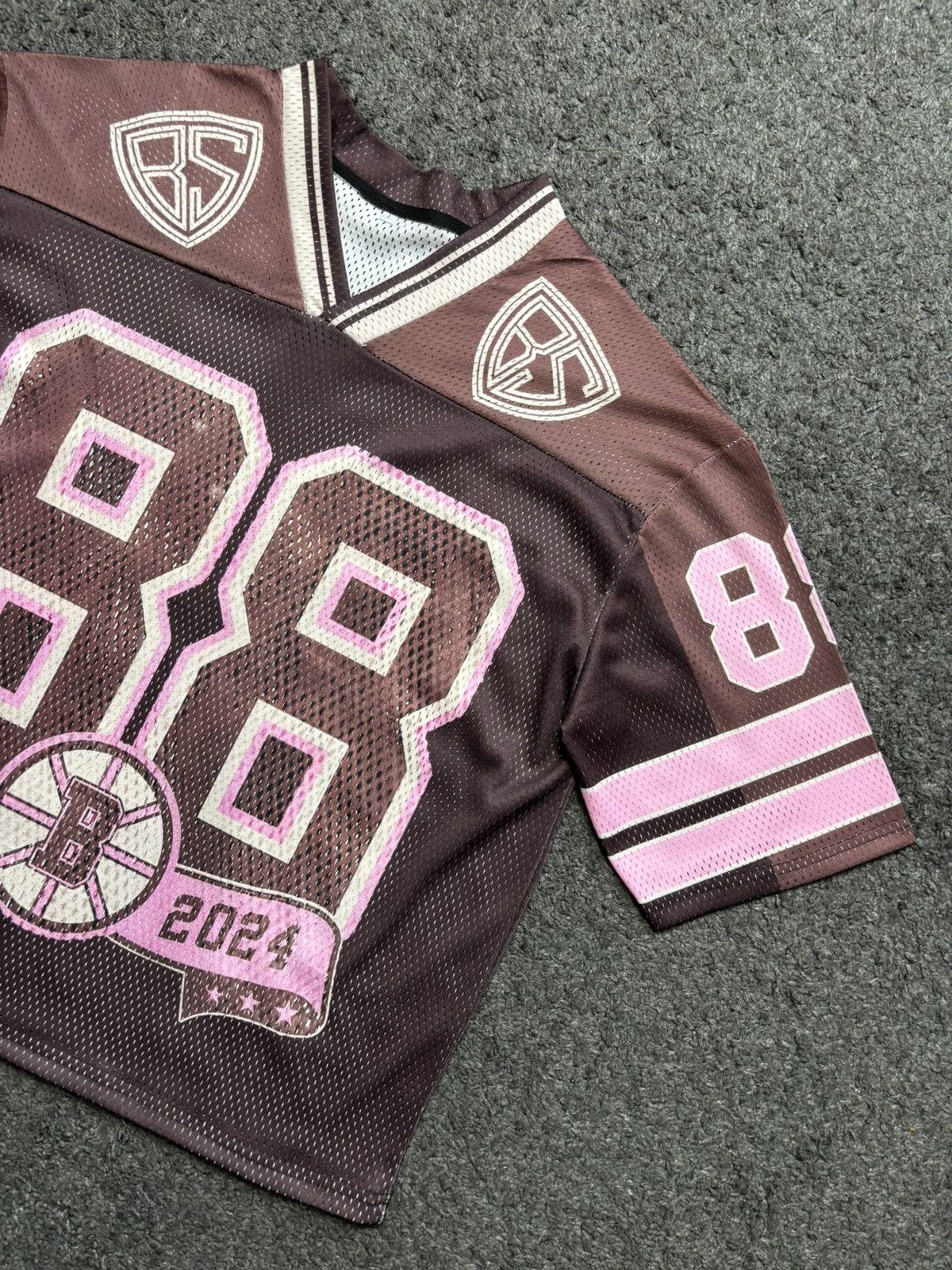 Japanese Brand Vintage style rare Brooklyn 88 brown pink football jersey Size US L / EU 52-54 / 3 - 2 Thumbnail