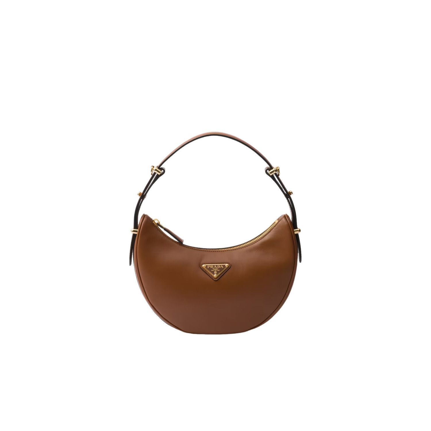 Prada PRADA Arque Small $2850 Cognac Leather Shoulder Bag New & Au Size ONE SIZE - 1 Thumbnail