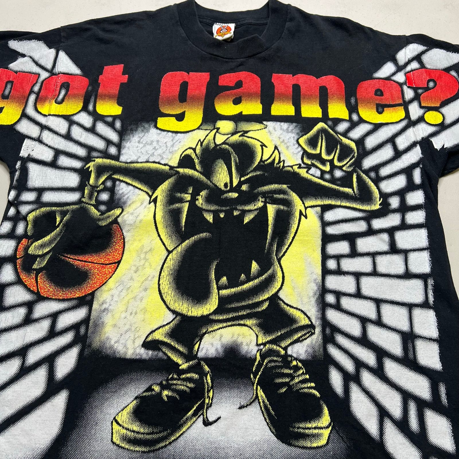 Vintage Vintage 1997 Looney Tunes Taz Got Game Shirt USA Made L OP Size US L / EU 52-54 / 3 - 6 Thumbnail
