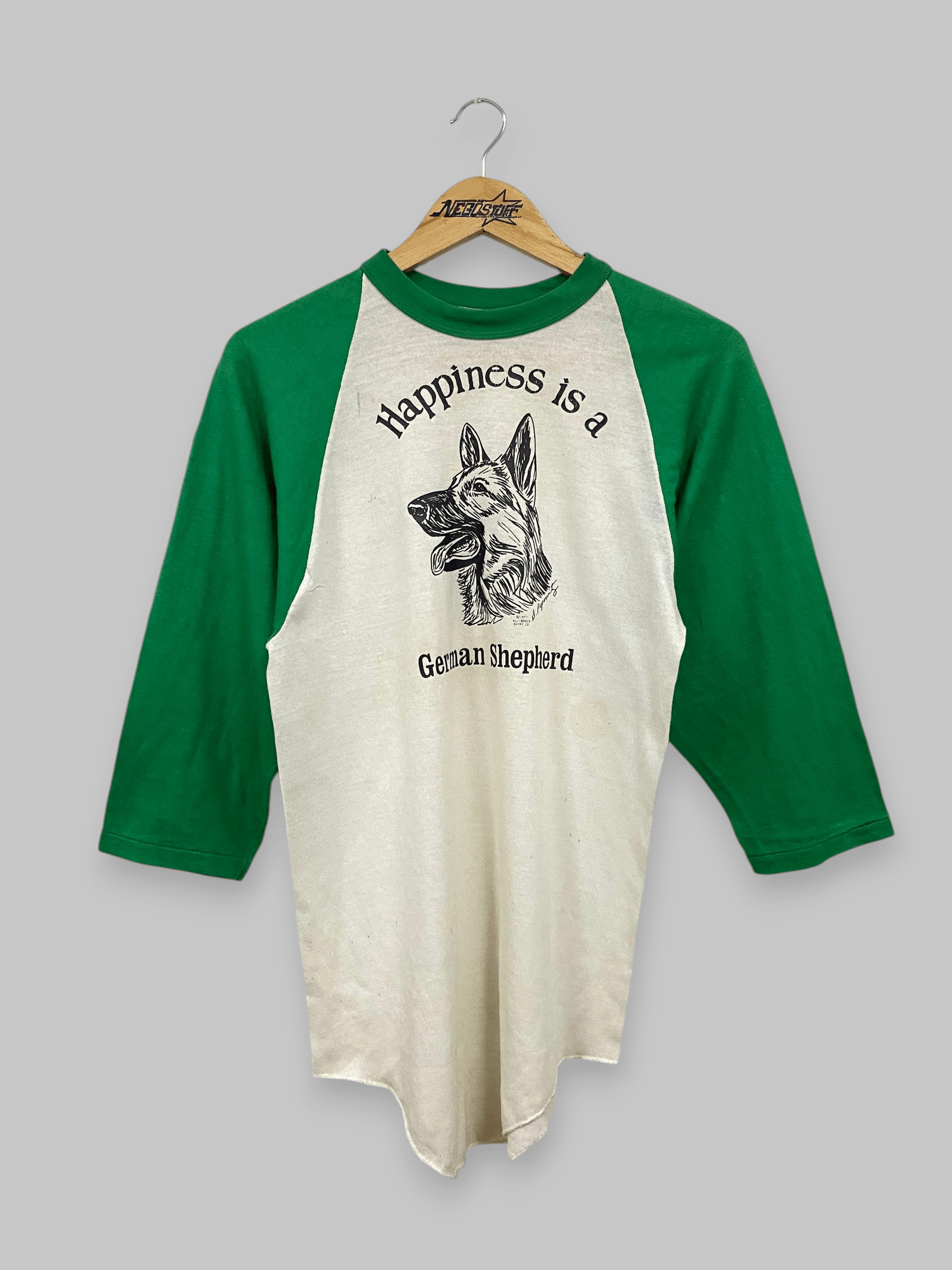 VTG 1970 GERMAN SHEPHERD GRAPHIC reglan tee
