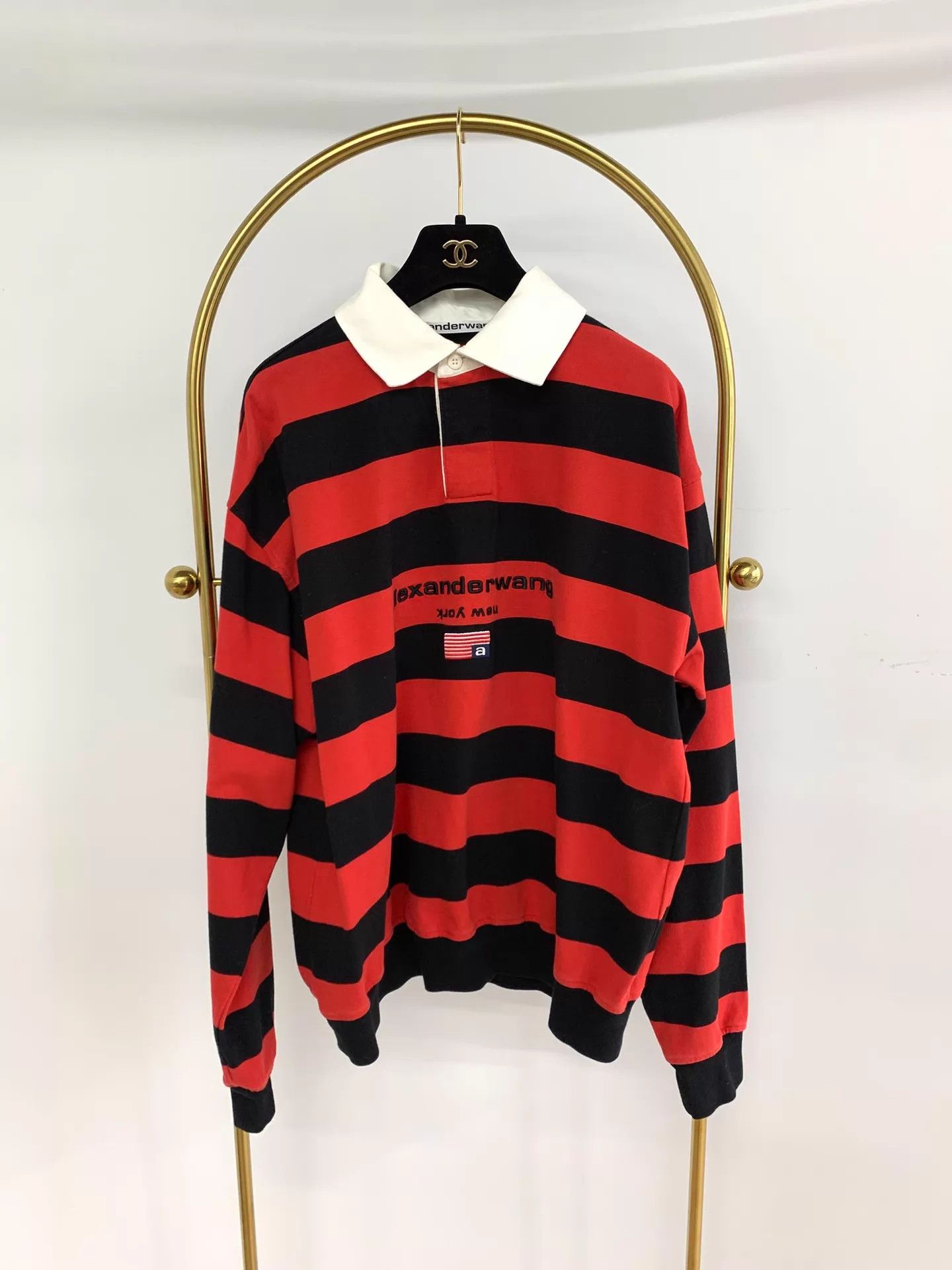 Alexander Wang Alexander Wang Women's Red & Black Striped Top XS New Size XS / US 0-2 / IT 36-38 - 1 Thumbnail