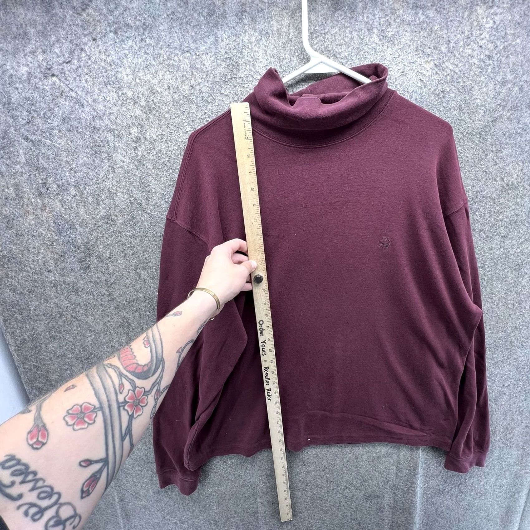 Brooks Brothers Brooks Sport Sweater Mens Large Red Cotton Turtleneck Pullover Logo Long Sleeve Size US L / EU 52-54 / 3 - 5 Thumbnail