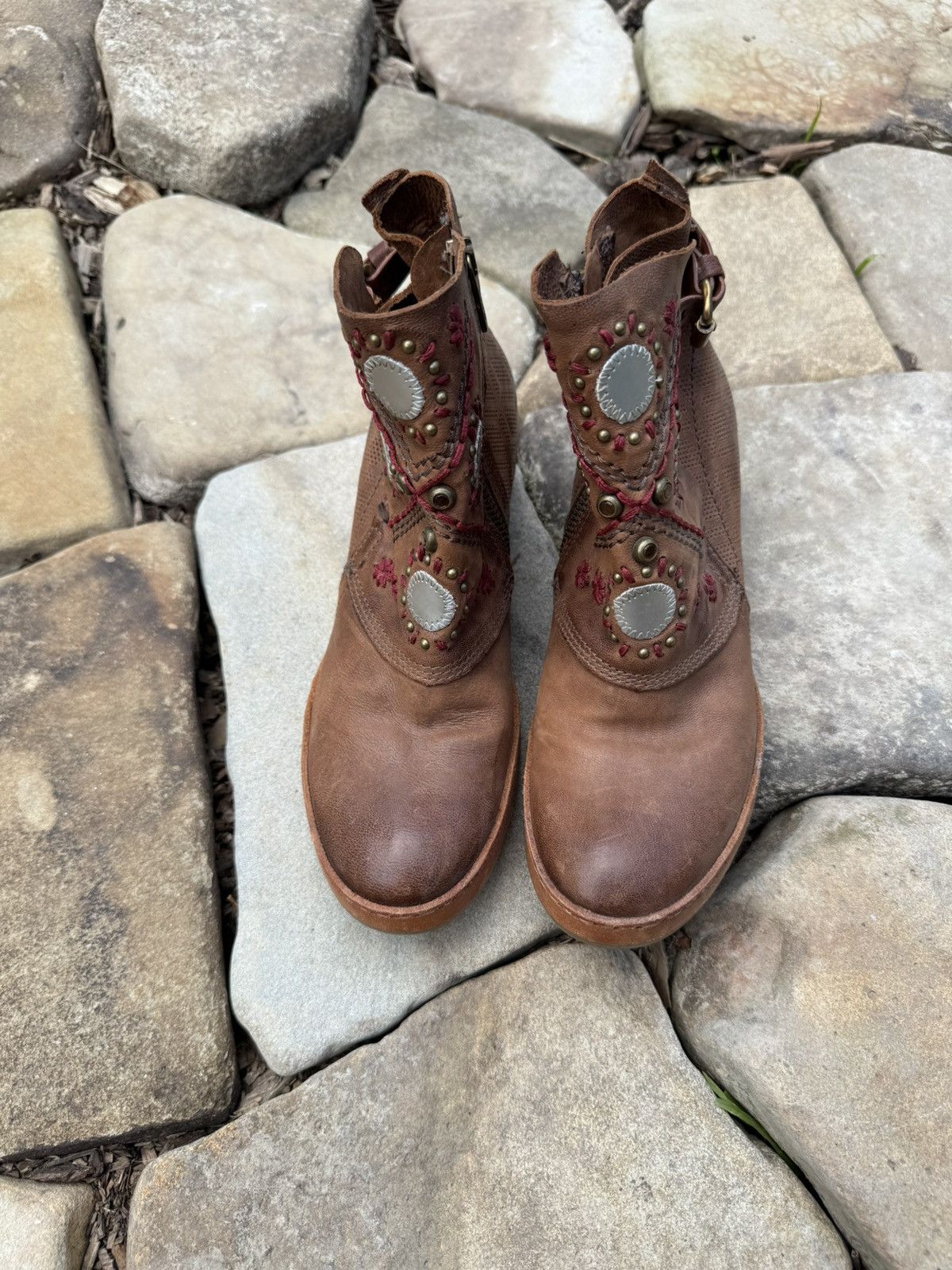 A.S.98 Vintage A.S.98 Gaudi Style Distressed Leather Boot Size US 8 / IT 38 - 4 Thumbnail