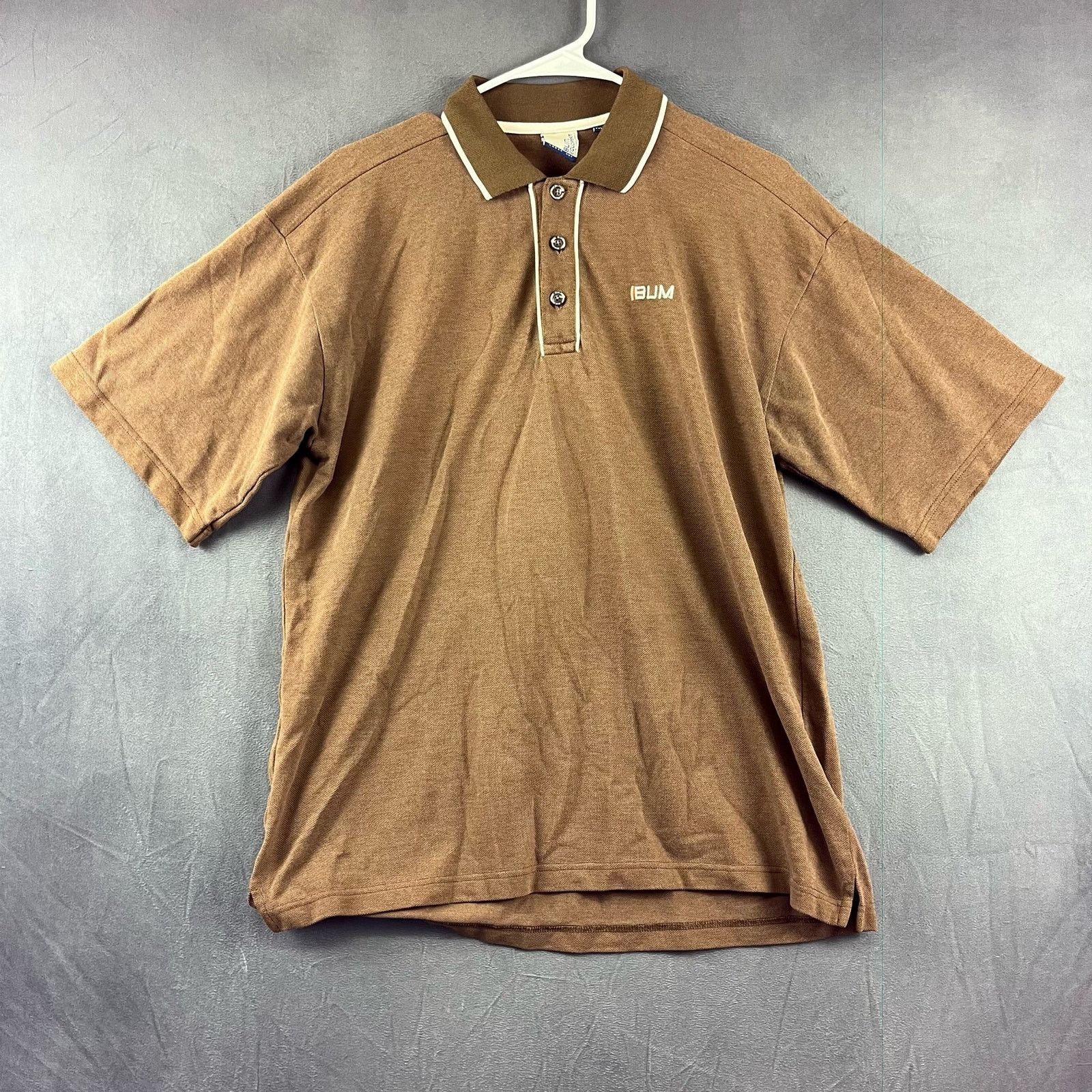 Other VTG BUM Equipment Mens Medium Polo Shirt Waffle Knit Skater Size US M / EU 48-50 / 2 - 1 Thumbnail