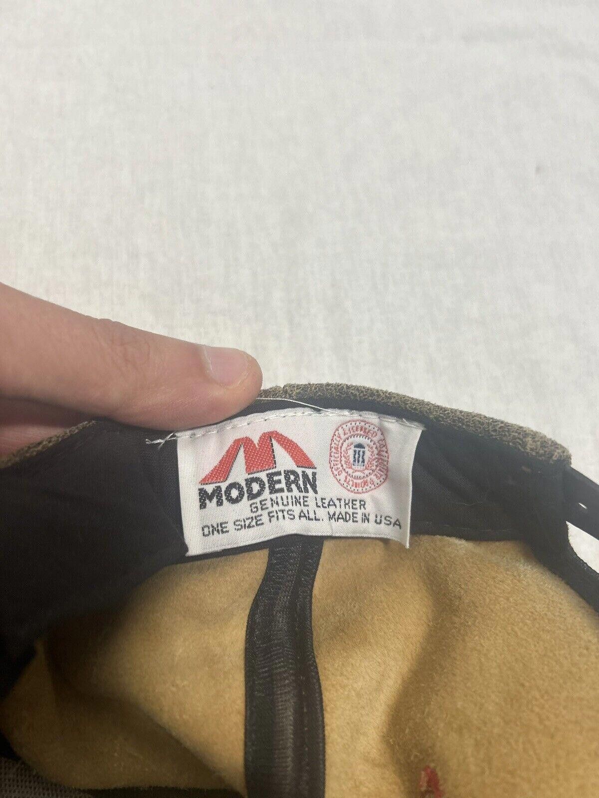 Designer Vintage Deadstock 90s Indiana Hoosiers Leather Snapback Hat Size ONE SIZE - 3 Thumbnail