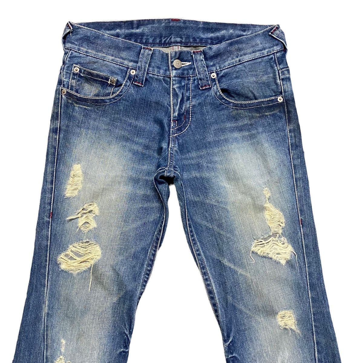 Tornado Mart Tornado Mart Distressed Denim Flare Jeans Size US 30 / EU 46 - 3 Thumbnail