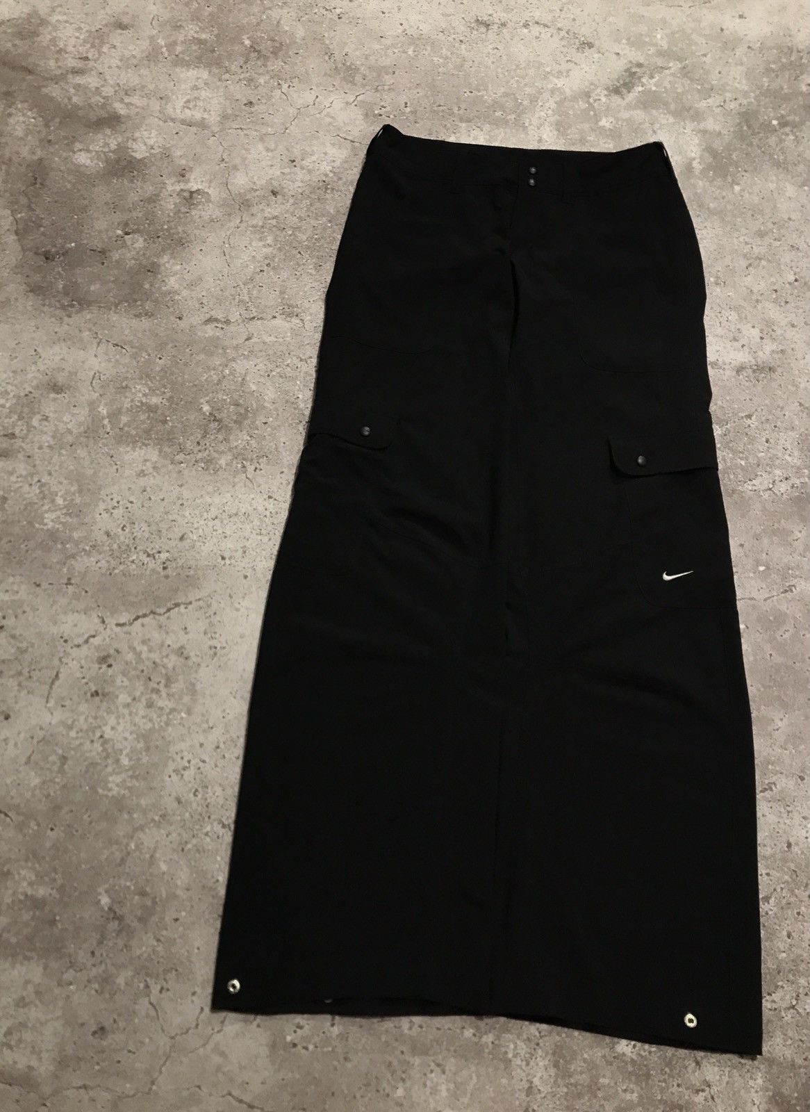 Nike × Vintage Vintage Nike Cargo Track Pants FitDry Embroiled Swoosh Black Size 28" / US 6 / IT 42 - 3 Thumbnail