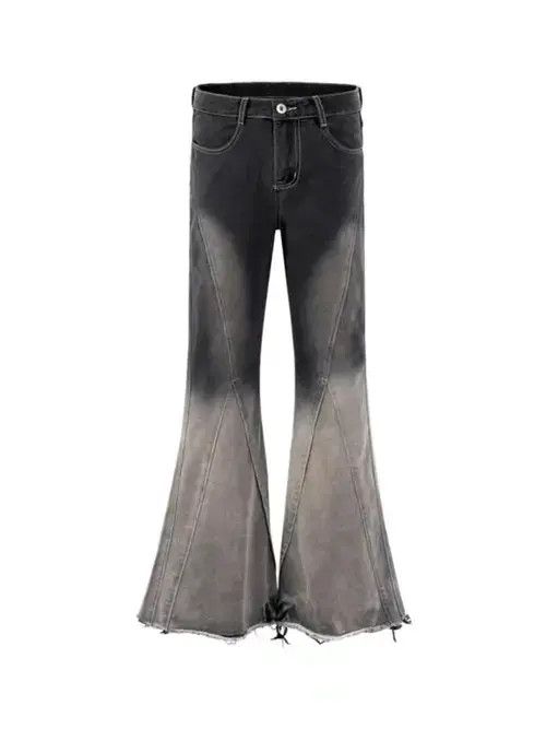 Jean Vintage wash gradient patchwork bootcut jeans Size US 32 / EU 48 - 4 Thumbnail