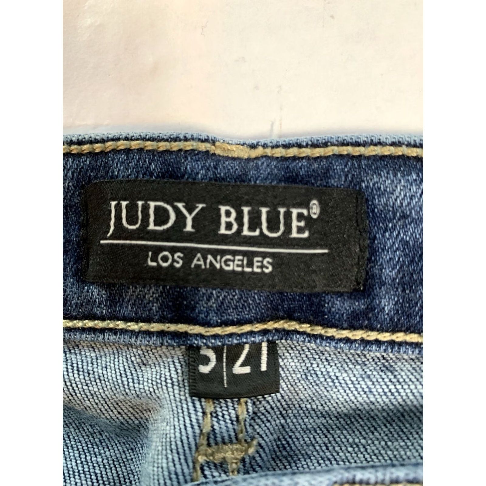 Vintage Judy Blue Jeans Woman 5/27 Boyfriend Fit Distressed Blue Denim 5-Pocket Regular Size 27 Vintage No Women Jeans Size 27" / US 4 / IT 40 - 3 Thumbnail