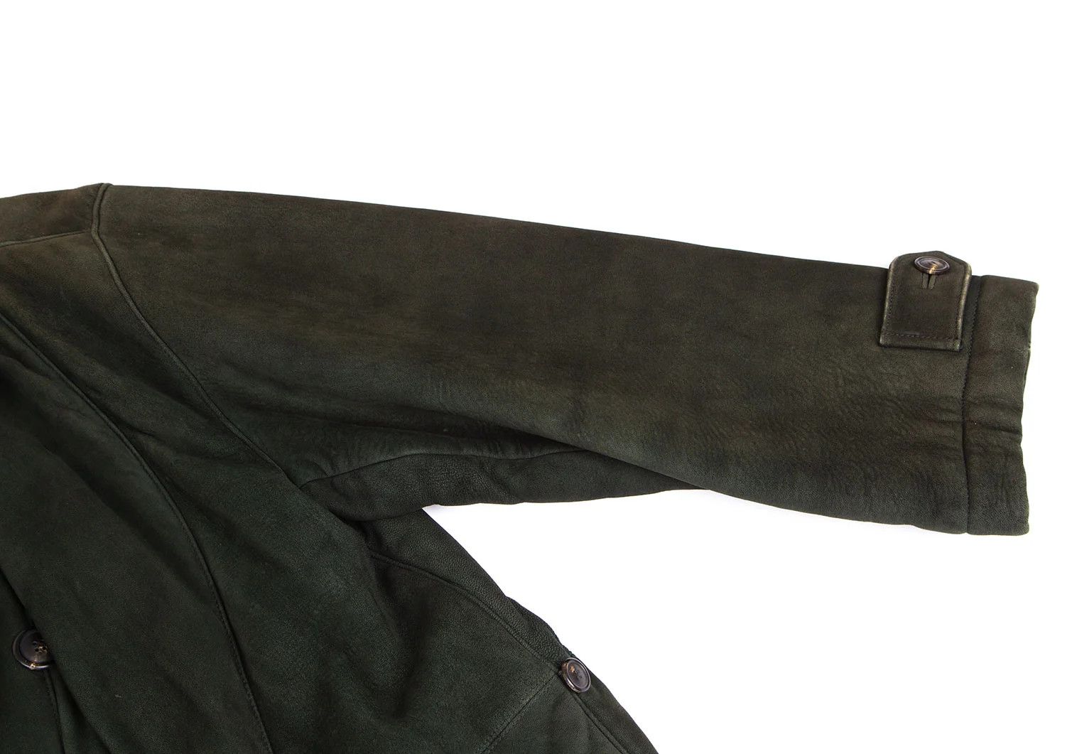 Issey Miyake Sheep Leather Coat in Dark Green Size M Size US M / EU 48-50 / 2 - 5 Thumbnail