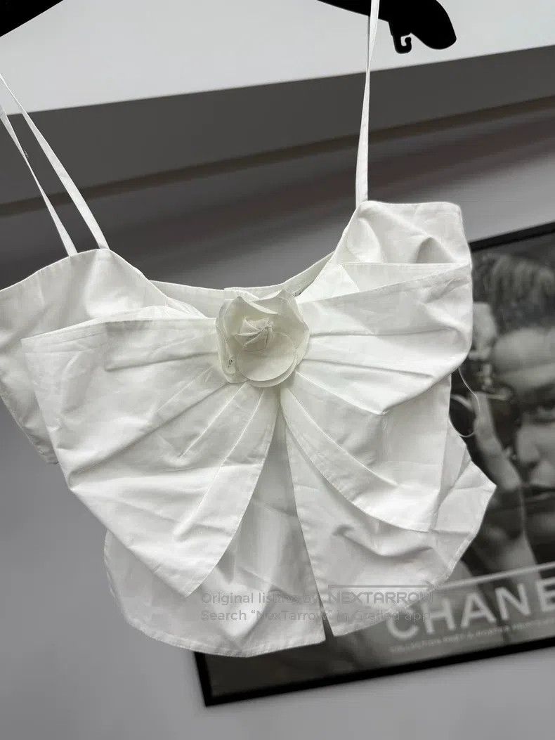 Other Chanel White camelia suspender top Size XS / US 0-2 / IT 36-38 - 2 Thumbnail