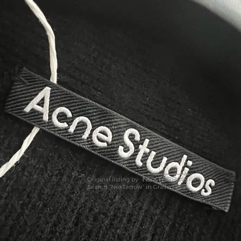 Acne Studios Acne Studios Checkerboard Logo Knit Open Cardigan Size S / US 4 / IT 40 - 2 Thumbnail