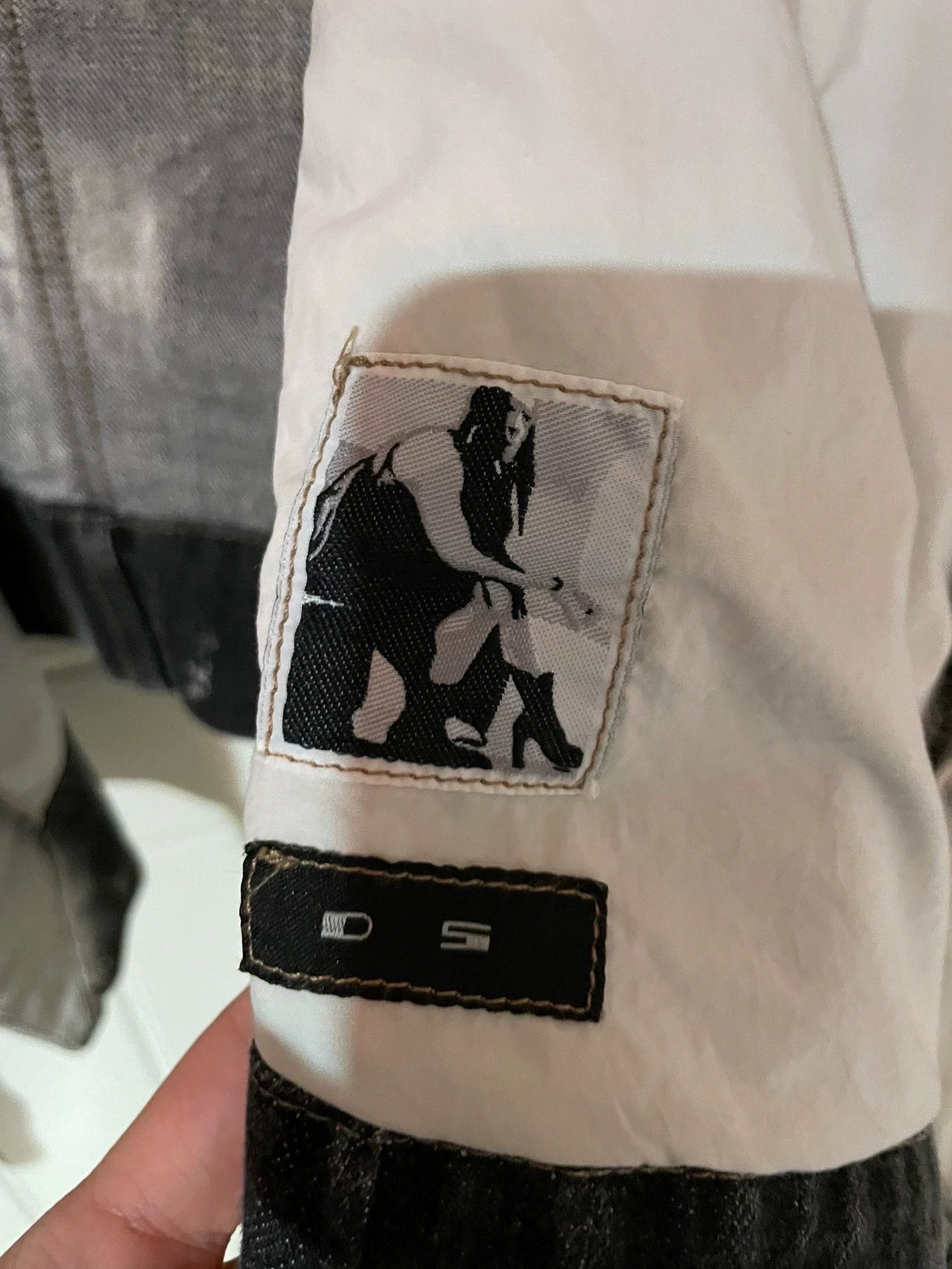 Rick Owens RO XS Skinny Denim & Leather Sleeve Jacket (Black Gray Wash) Size US XS / EU 42 / 0 - 5 Thumbnail