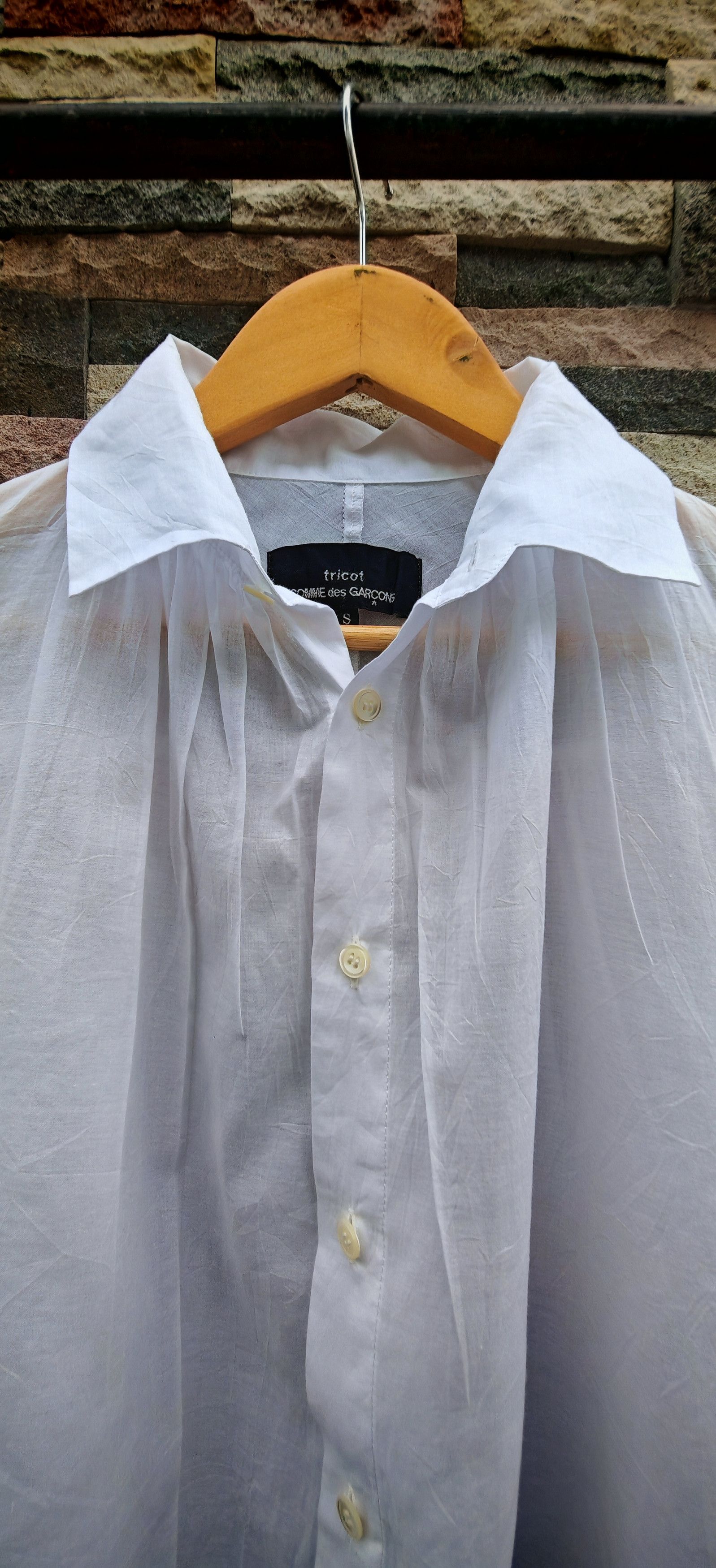 Comme des Garcons Tricot Comme des Garcons oversize white shirt Size S / US 4 / IT 40 - 5 Thumbnail