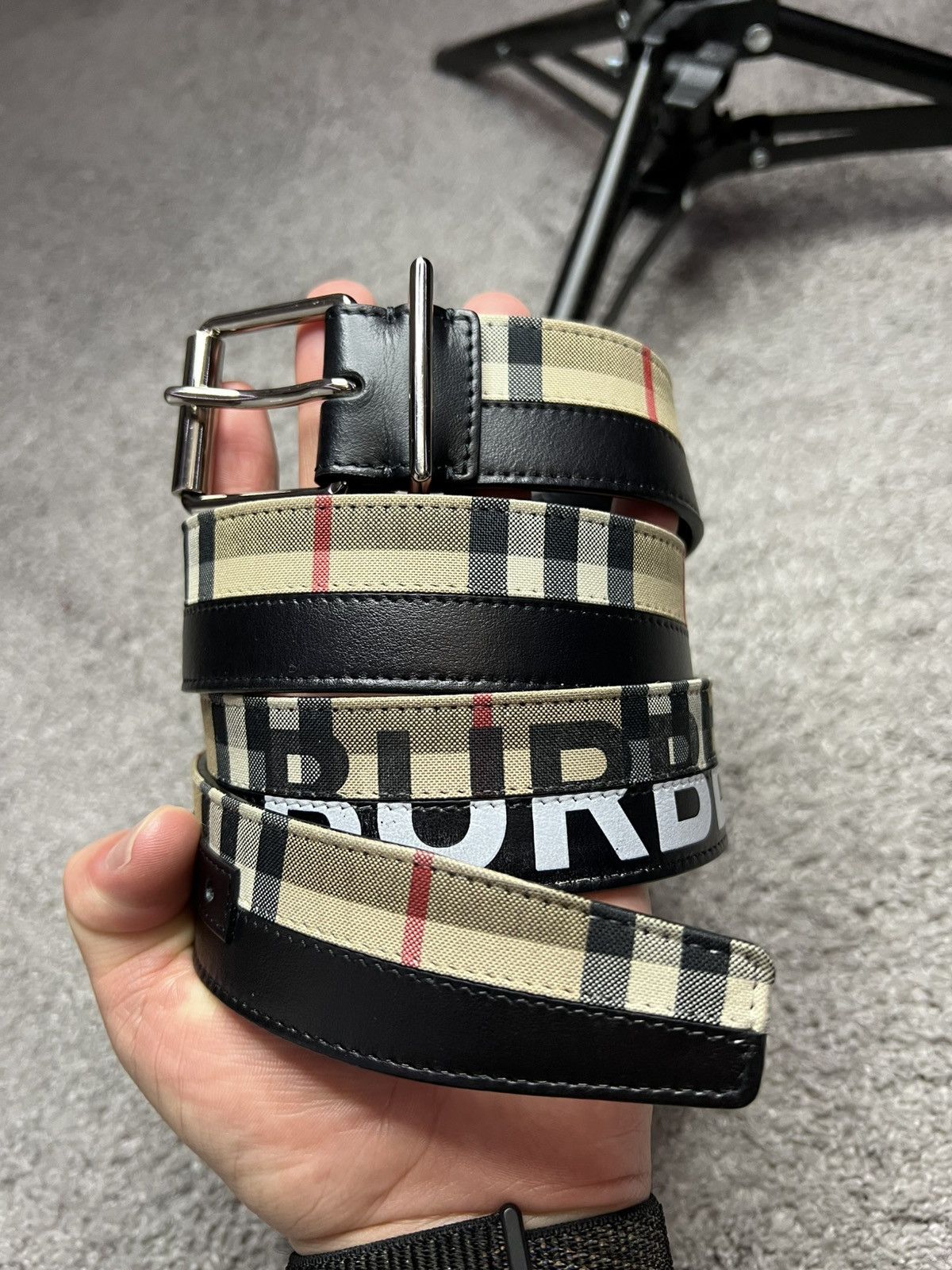 Burberry Burberry check belt Size 38 - 1 Thumbnail
