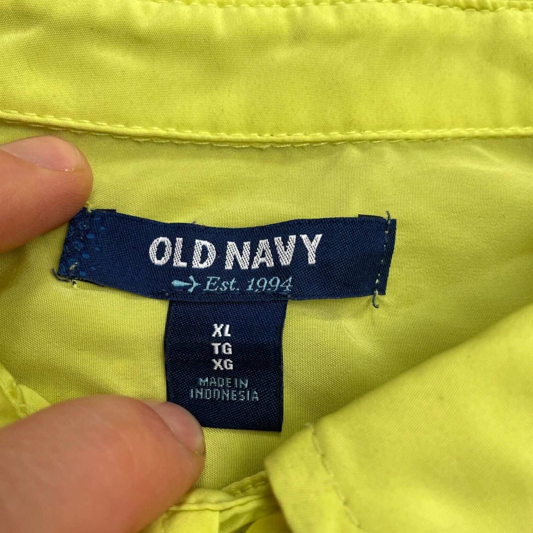 Old Navy Old Navy Button-Up Tunic Shirt Womens XL Yellow Long Sleeve Casual Blouse Shirt (Regular) Size XL / US 12-14 / IT 48-50 - 6 Thumbnail