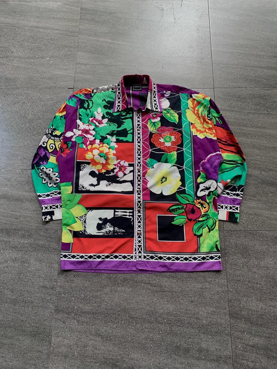 Versace Jeans Couture Multi Graphic Paintings Shirt Size US M / EU 48-50 / 2 - 1 Thumbnail