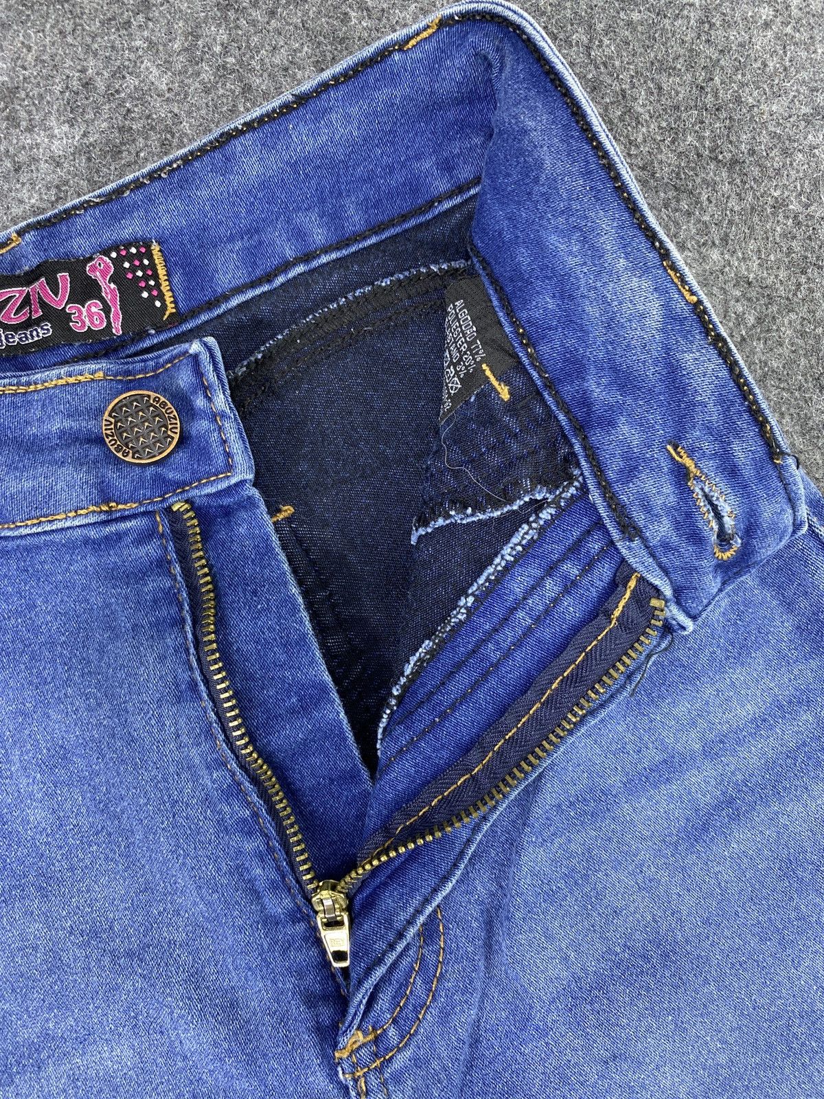 Jean × Other ABUZIV JEANS BLUE WASH FLARE DENIM-J1135 Size 24" / US 00 / IT 34 - 7 Thumbnail