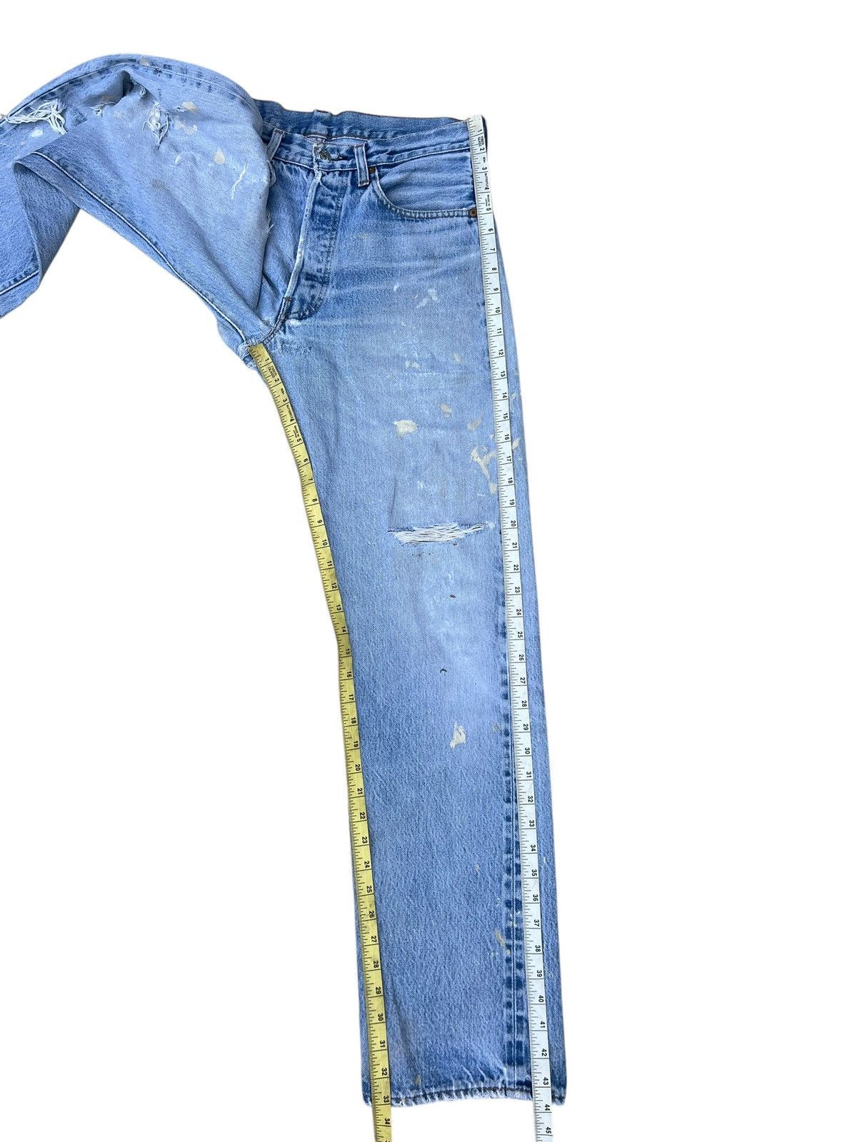 Levi's Trashed Vintage 80s Levi’s 501 Redline Selvedge Denim Jeans Size US 32 / EU 48 - 4 Thumbnail