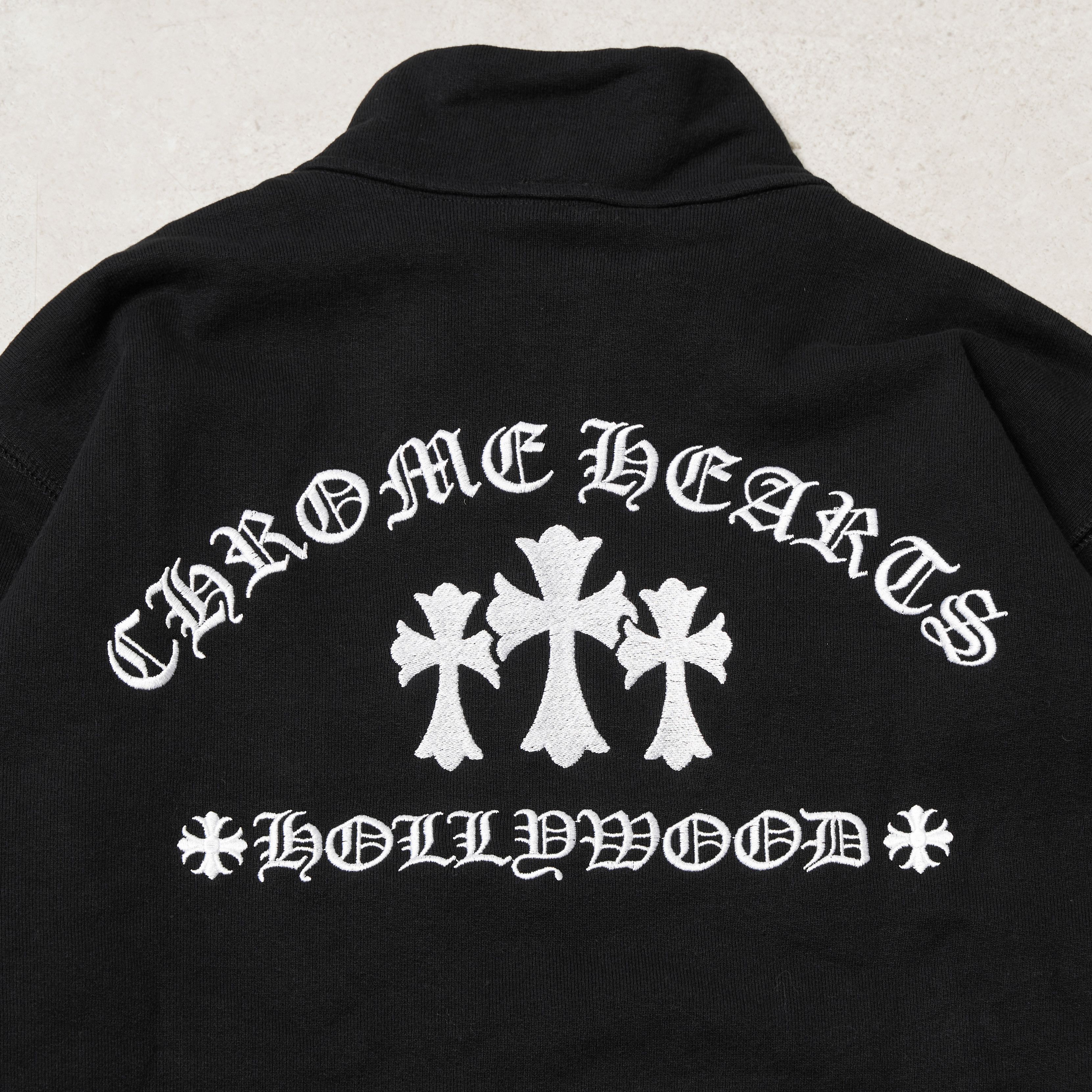 Chrome Hearts CHROME HEARTS Triple Cross Embroidery 1/2 Zip Sweater BLACK Size US M / EU 48-50 / 2 - 3 Thumbnail