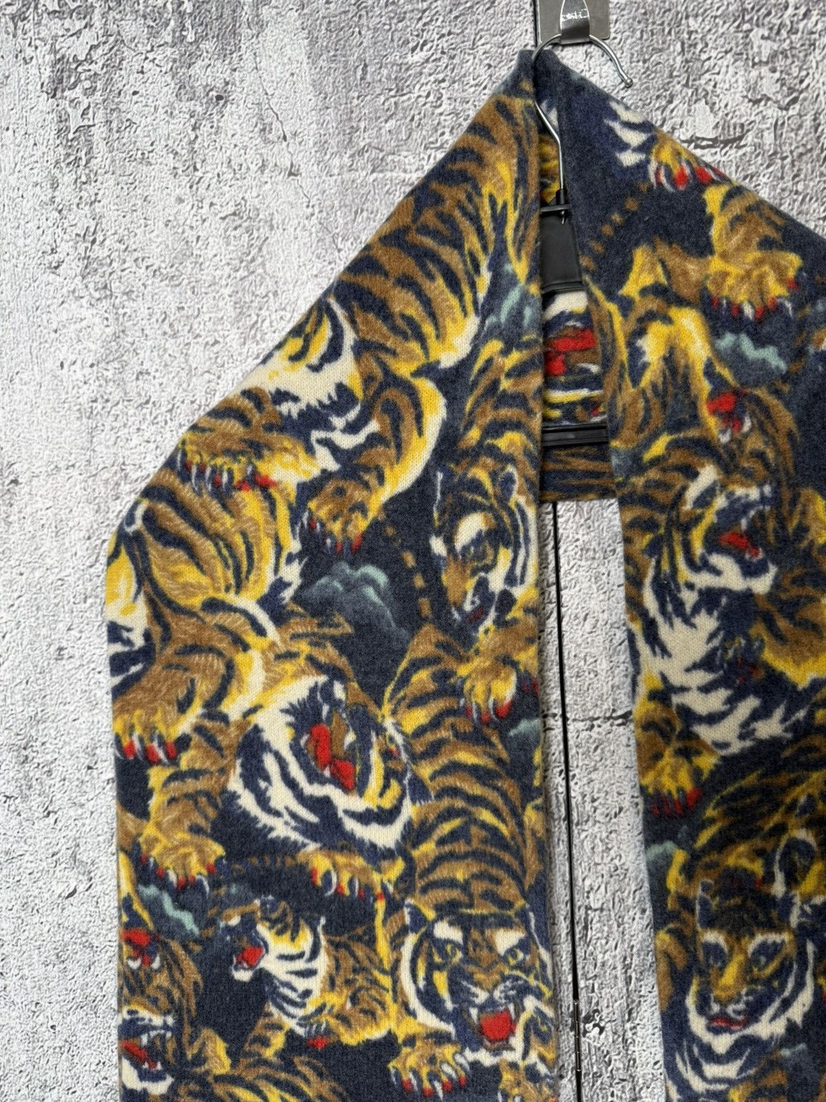 Kenzo Kenzo Paris Wool Tiger All Over Printed Scarf MultiColor Size ONE SIZE - 10 Thumbnail