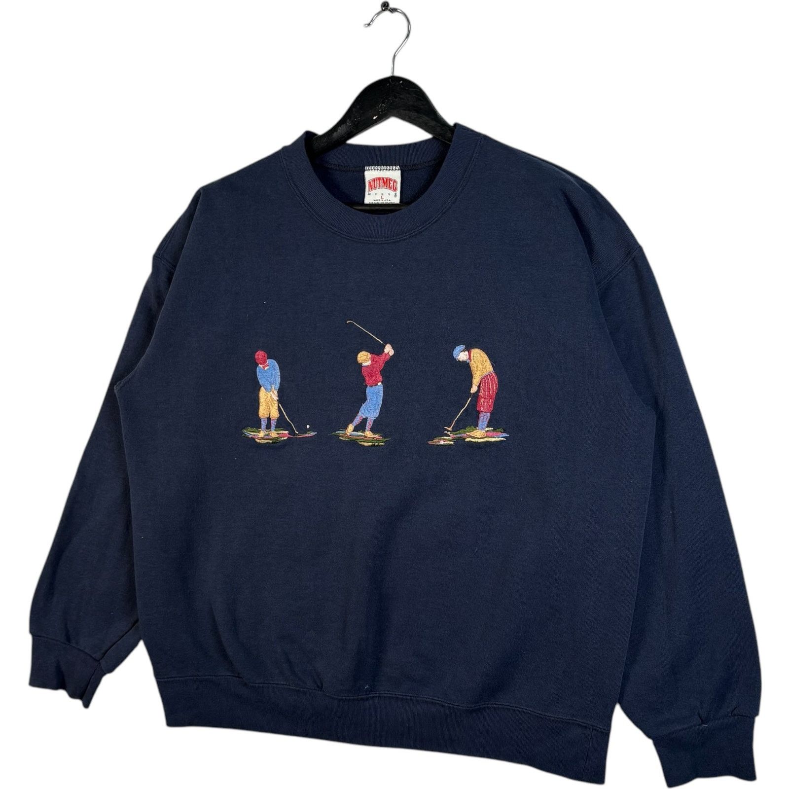 Nutmeg Vintage Nutmeg Embroidered Golf Swing Crewneck Large Size US L / EU 52-54 / 3 - 3 Thumbnail