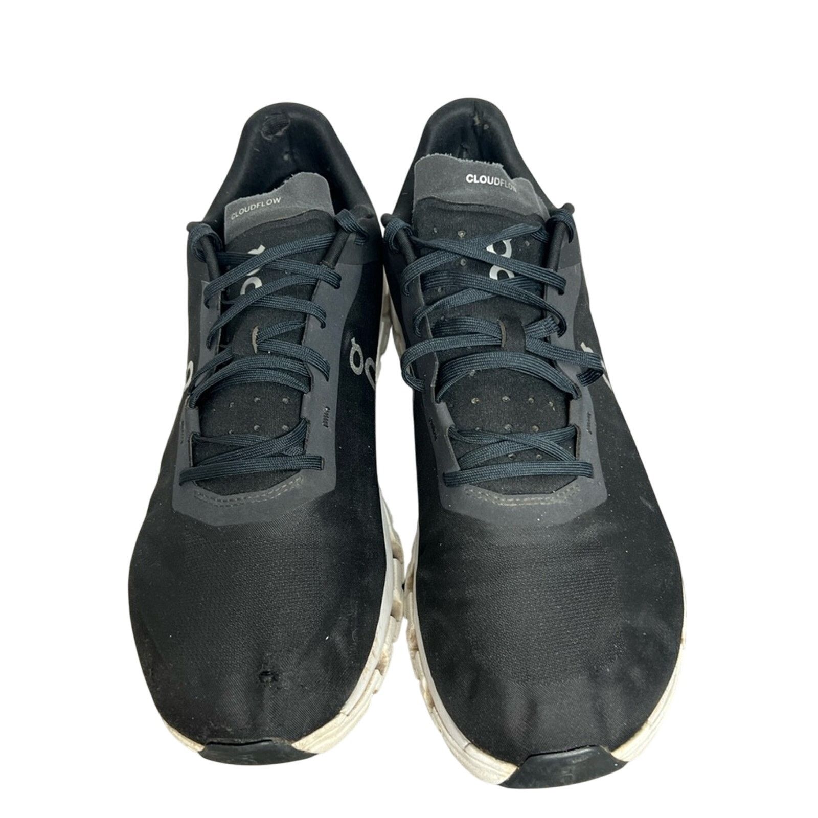 On On Men’s Cloudflow 4 Running Size 14 Black/White Size US 14 / EU 47 - 7 Thumbnail
