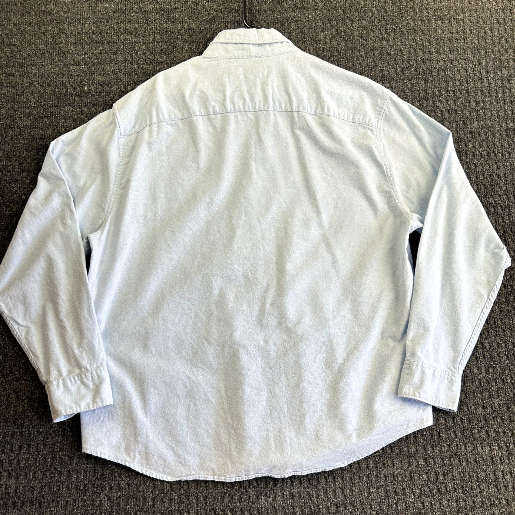 Abercrombie & Fitch VINTAGE Abercrombie & Fitch Solid Button Shirt Mens Long Sleeve XL Blue Flesh Moose Icon Size US XL / EU 56 / 4 - 5 Thumbnail